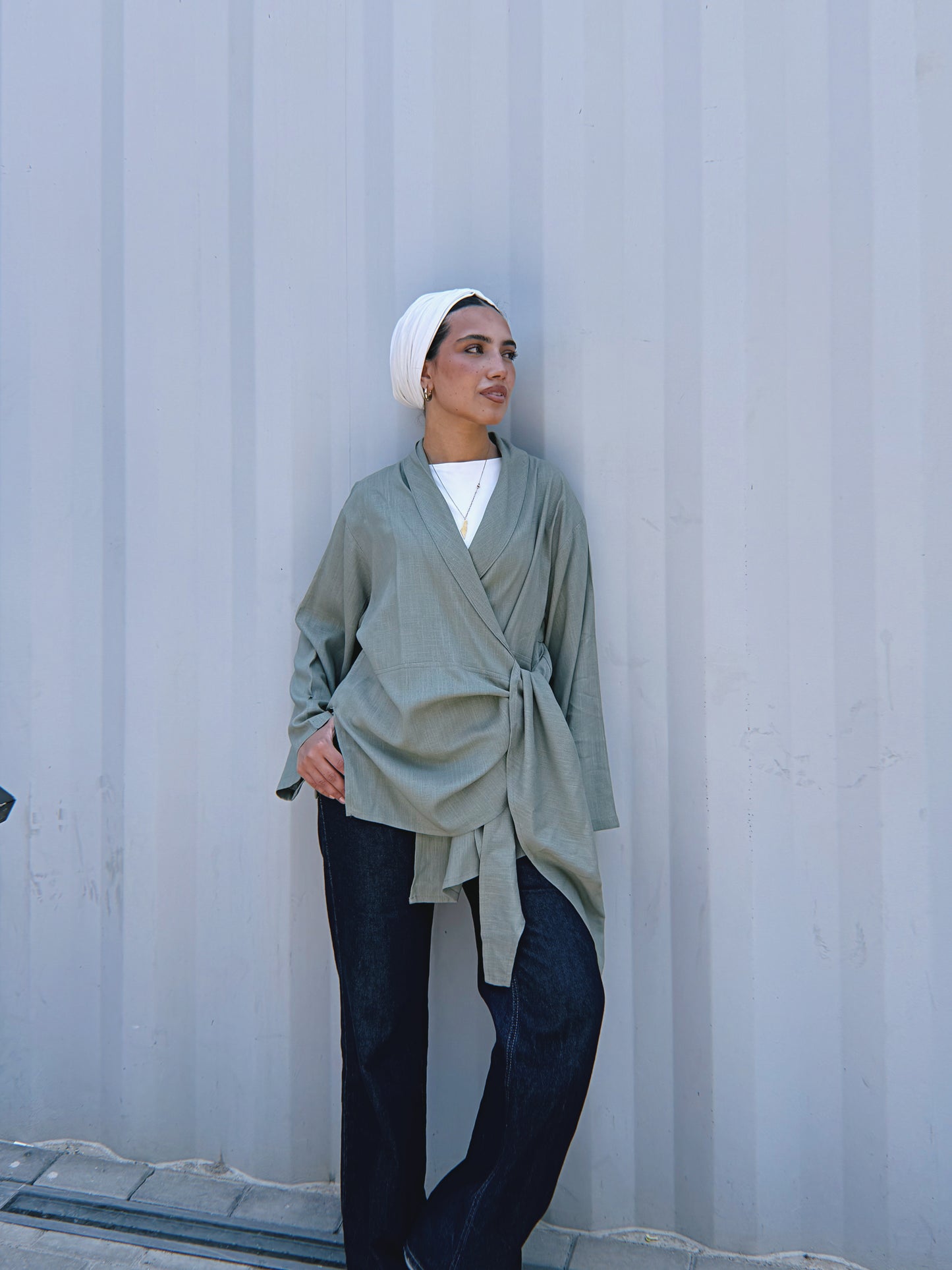 Softly Wrap Kimono - Olive