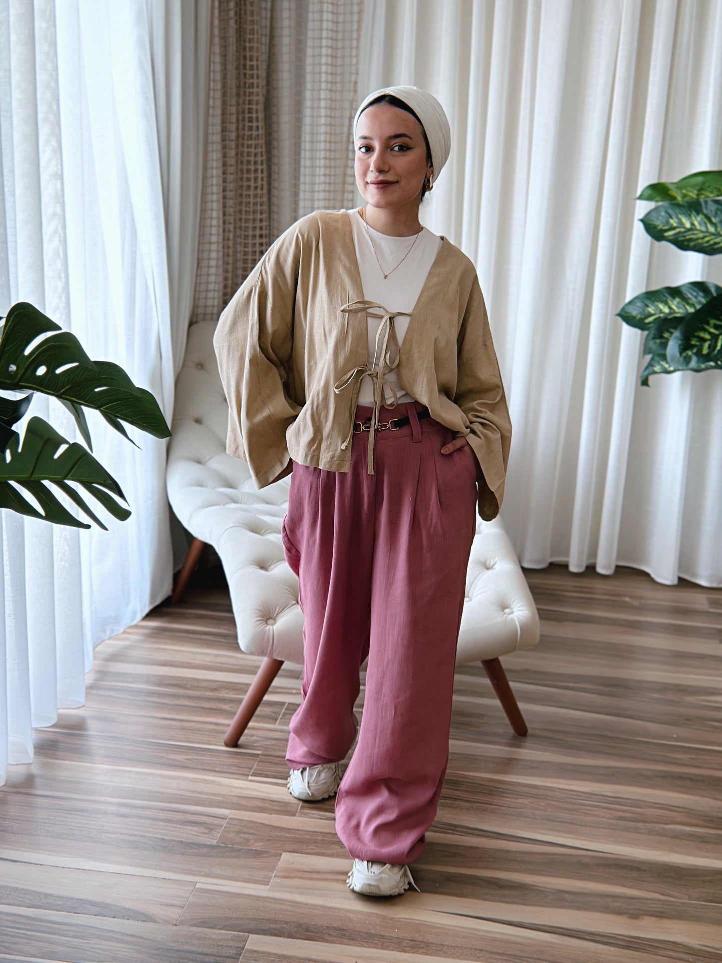 Old Money Linen Pants - Cashmere