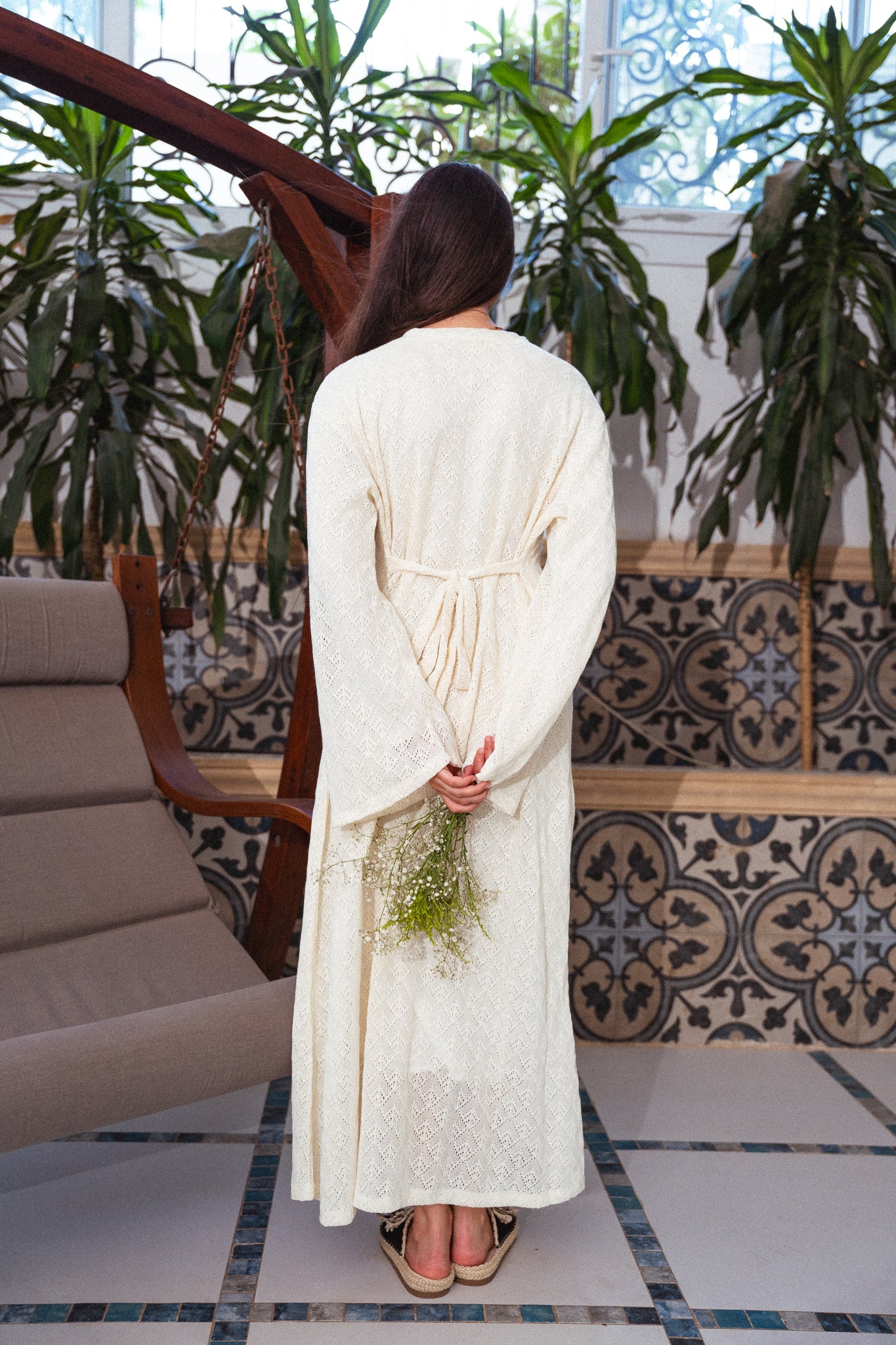 Remal Knit Dress - White