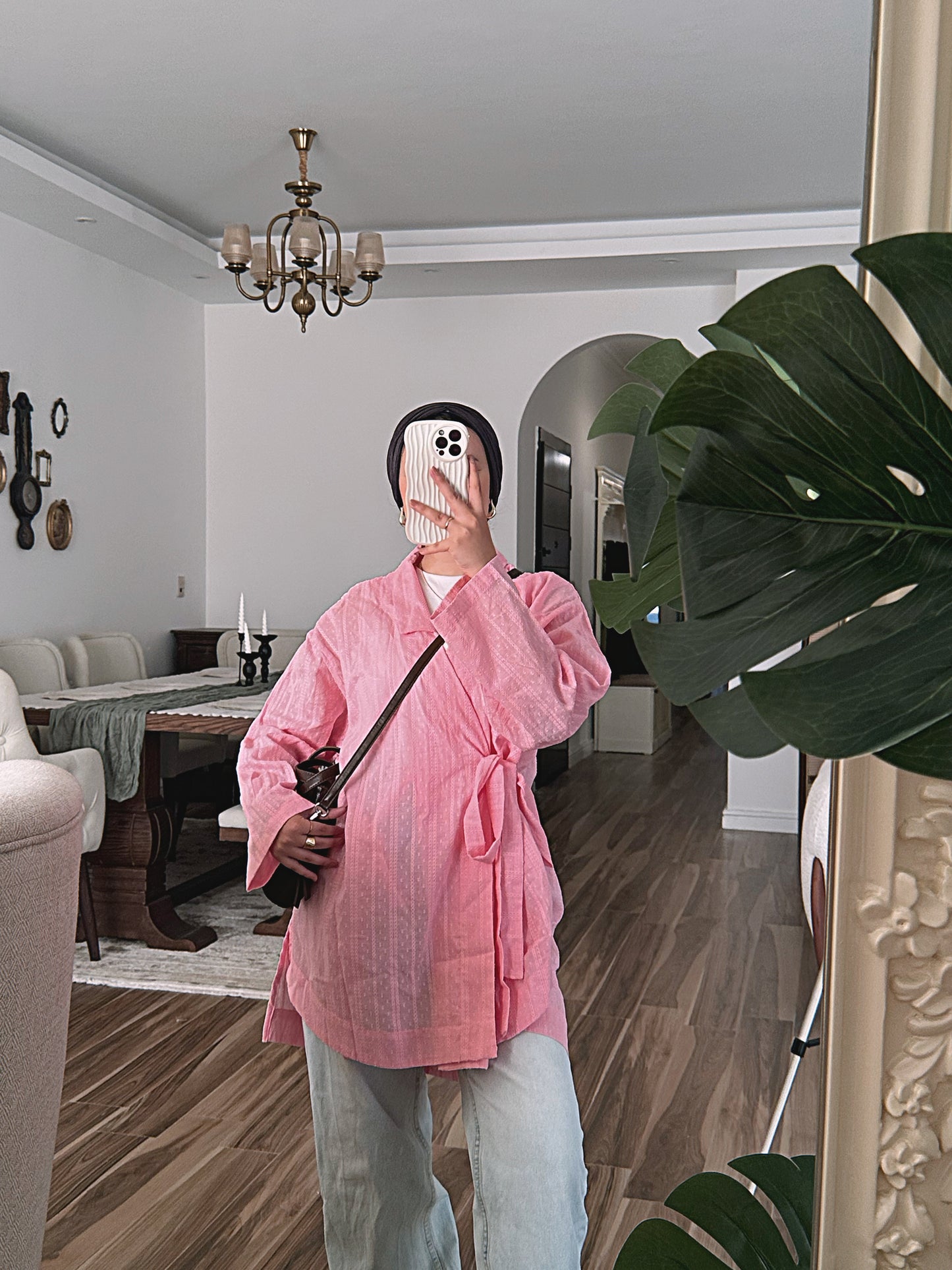 Let Me Breathe Kimono - Powder Pink