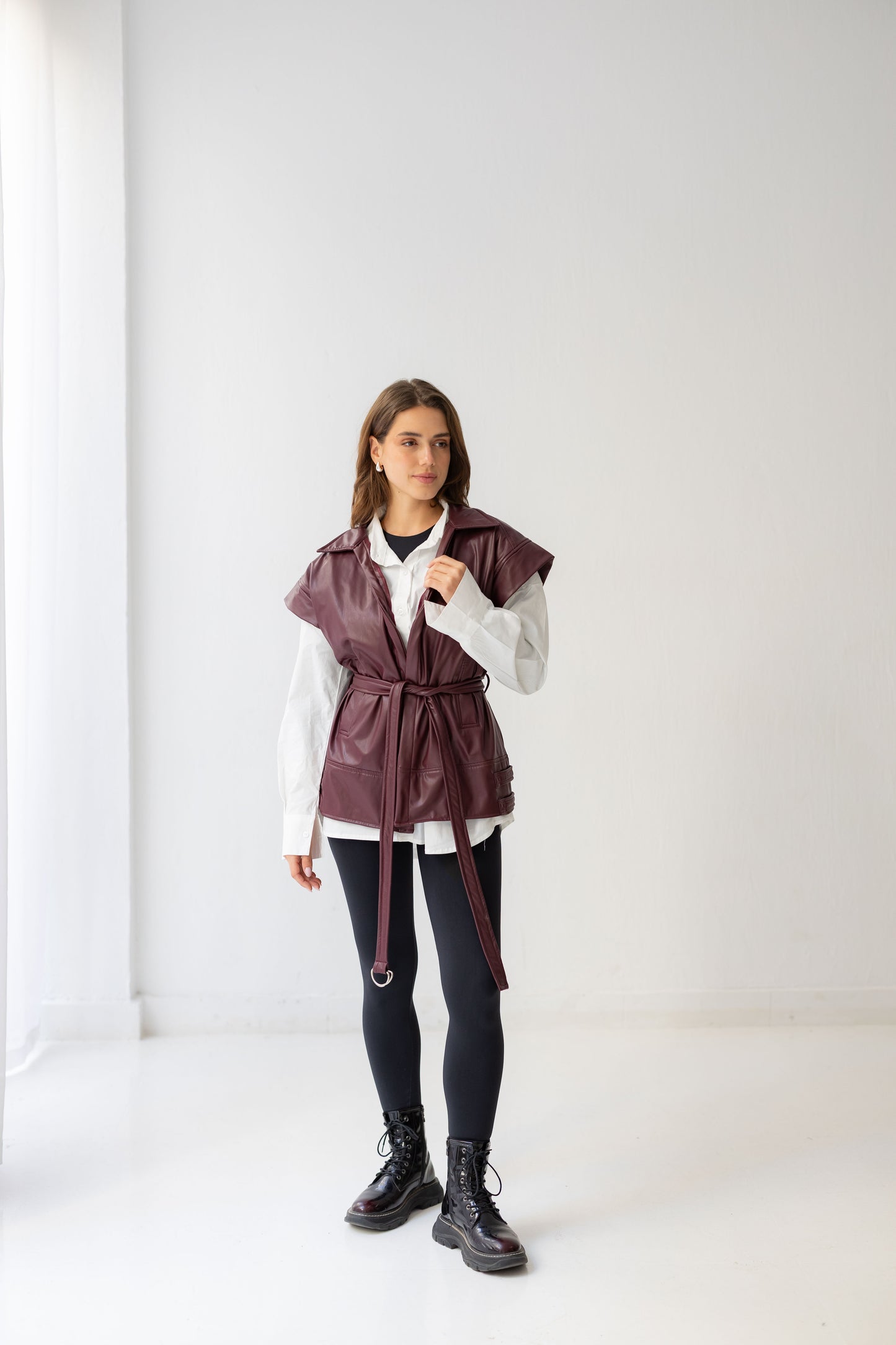 Statement Vest - Burgandy