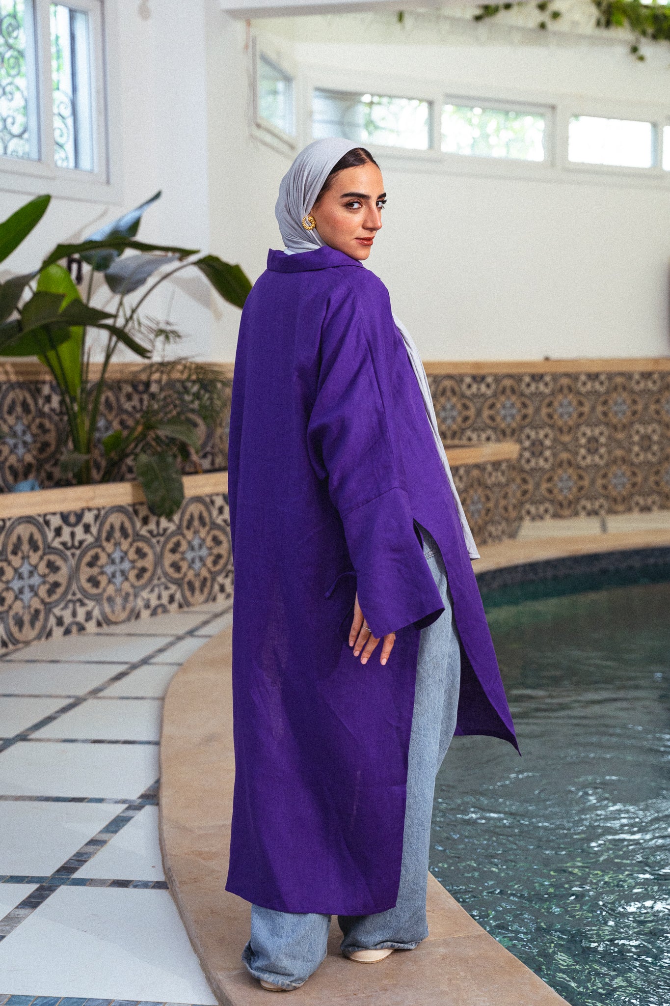 Purefold Long Top - Violet