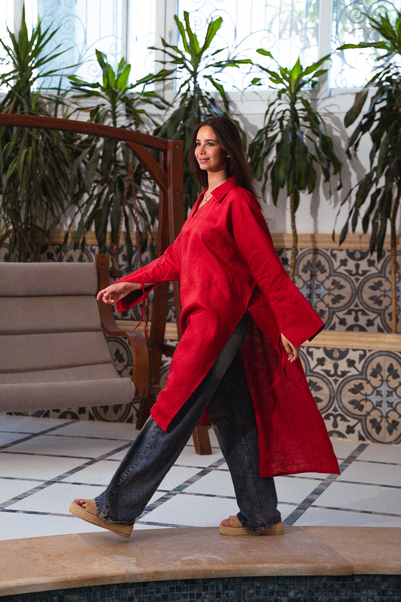 Purefold Long Top - Red