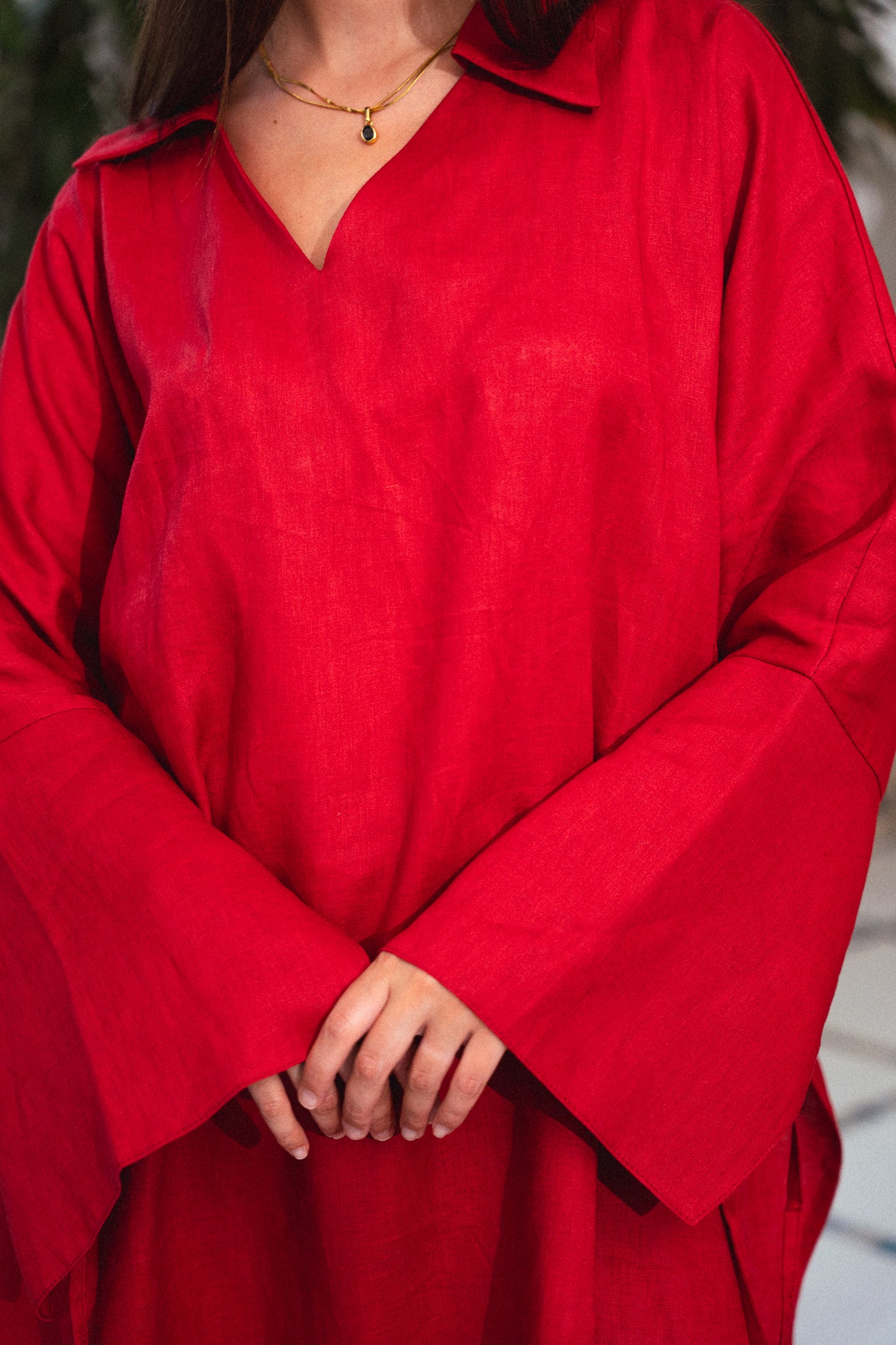 Purefold Long Top - Red