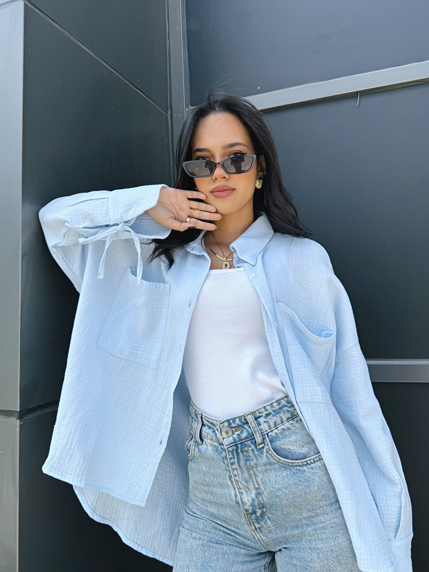 Blooming Shirt - Babyblue