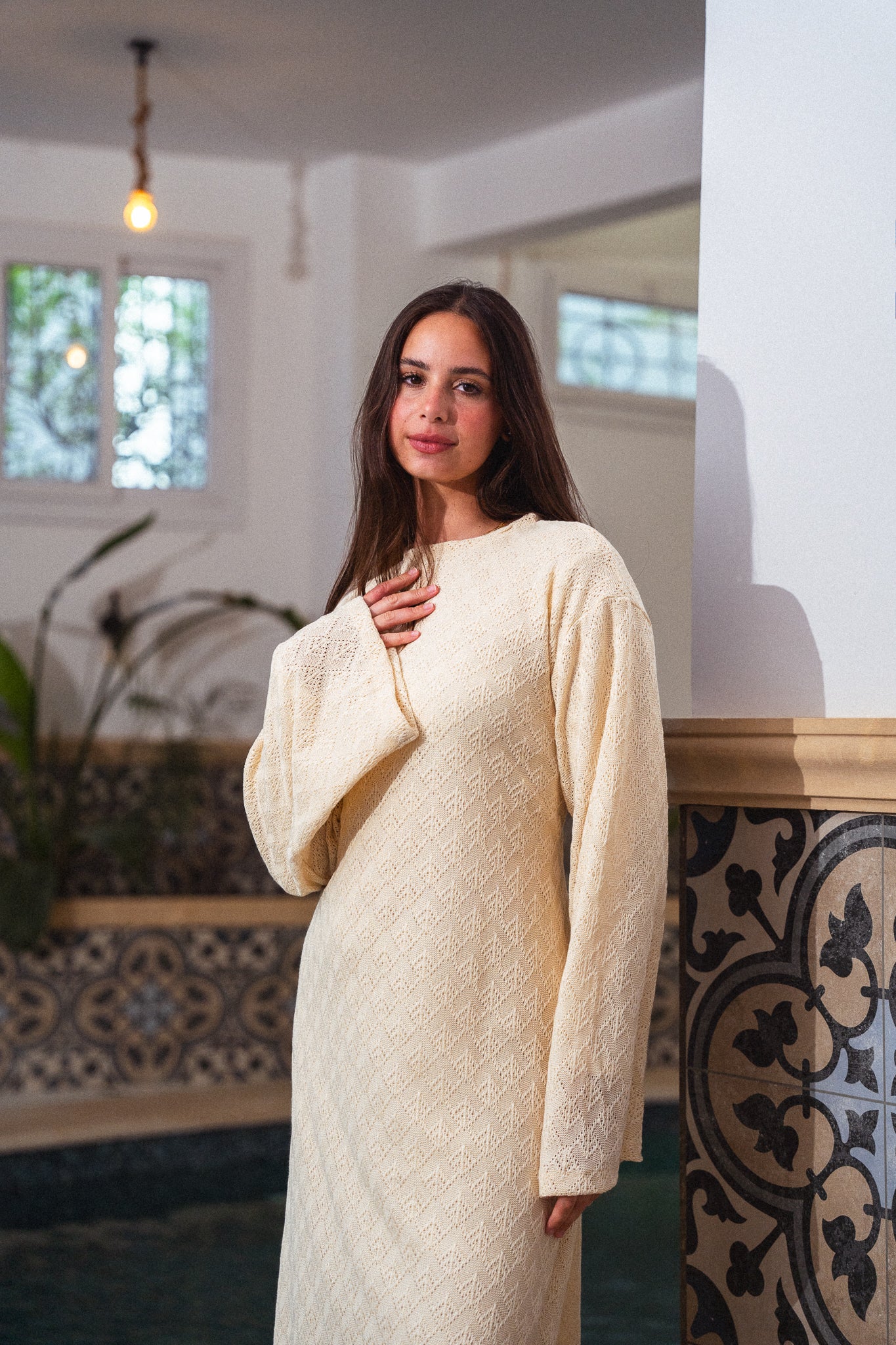 Remal Knit Dress - Beige