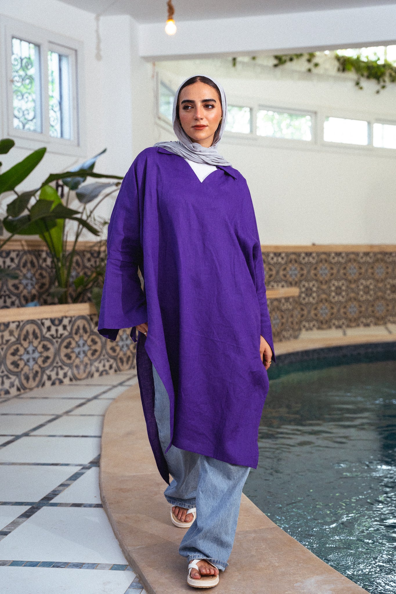Purefold Long Top - Violet
