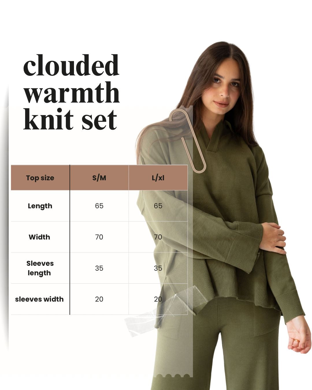 Clouded Warmth Knit Set - Dusty Black