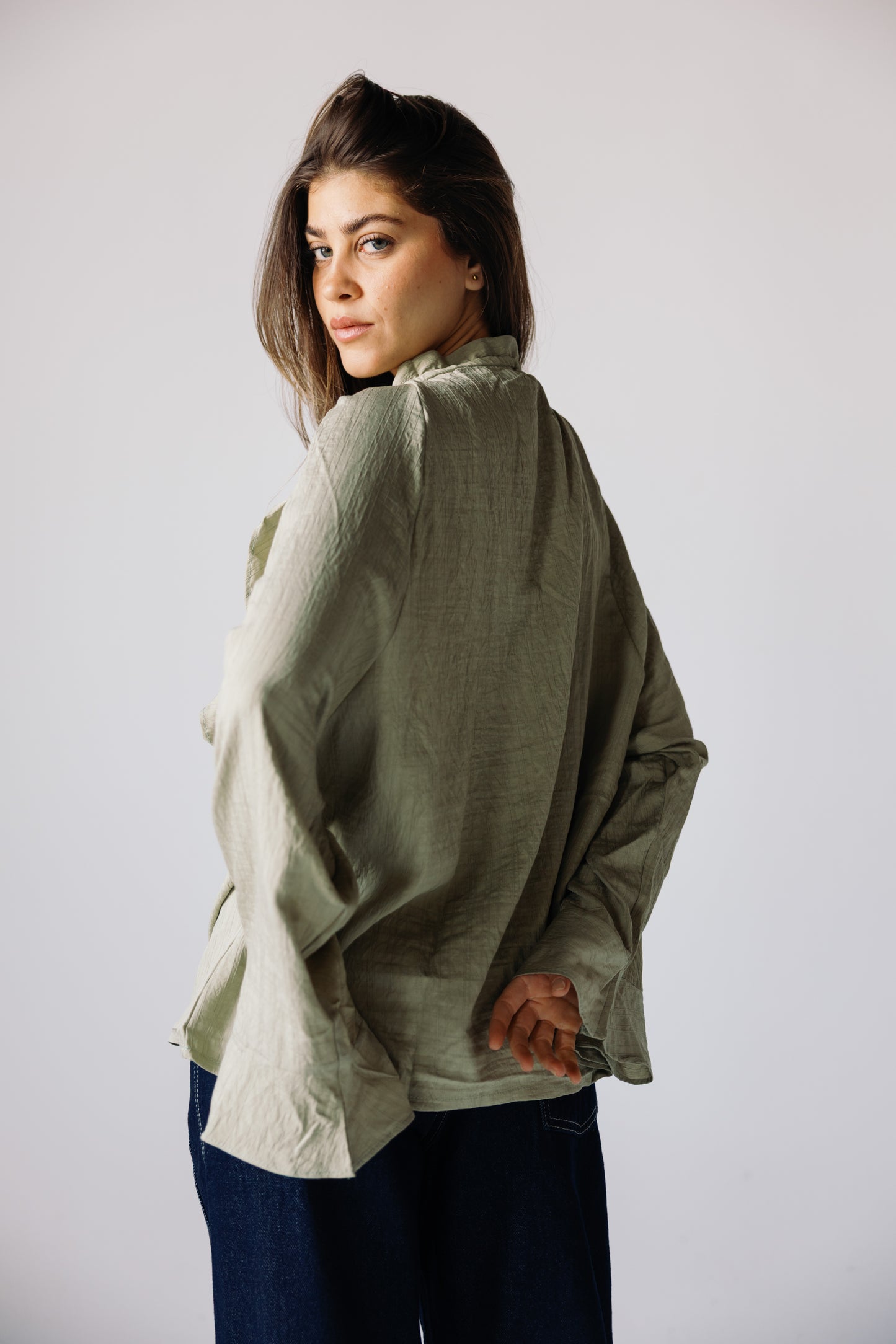 Ruffles Top - Basil