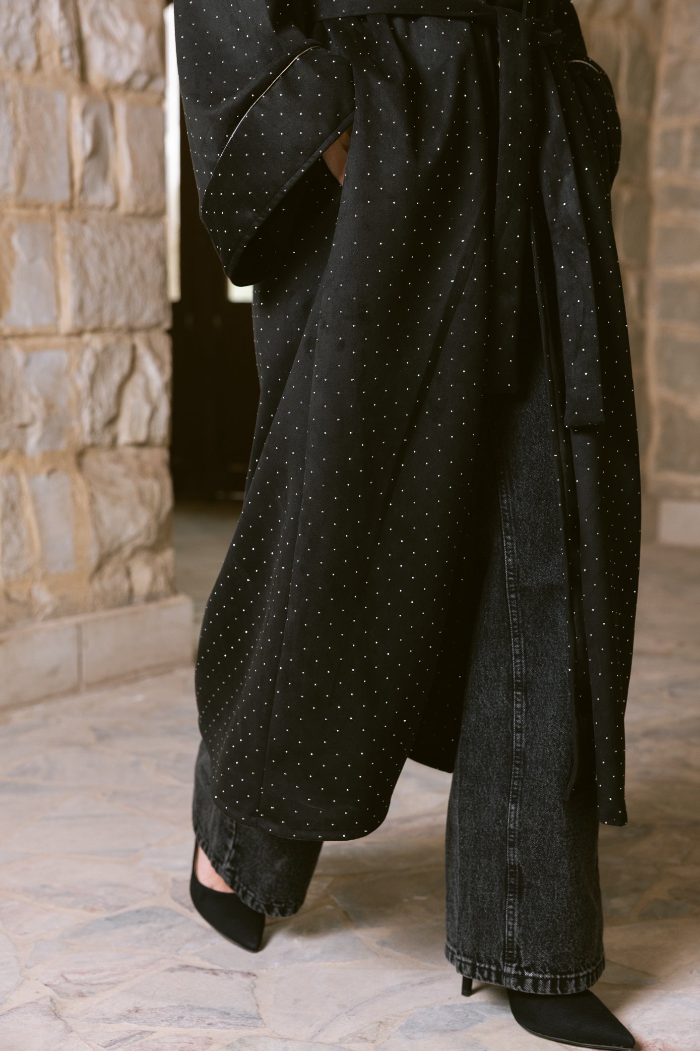 Sky Dust Kaftan - Black