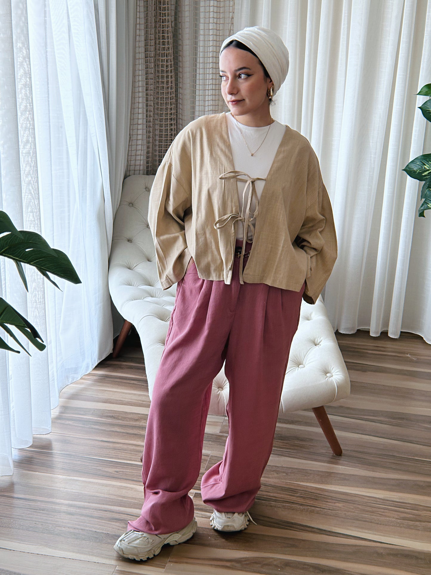 Old Money Linen Pants - Cashmere