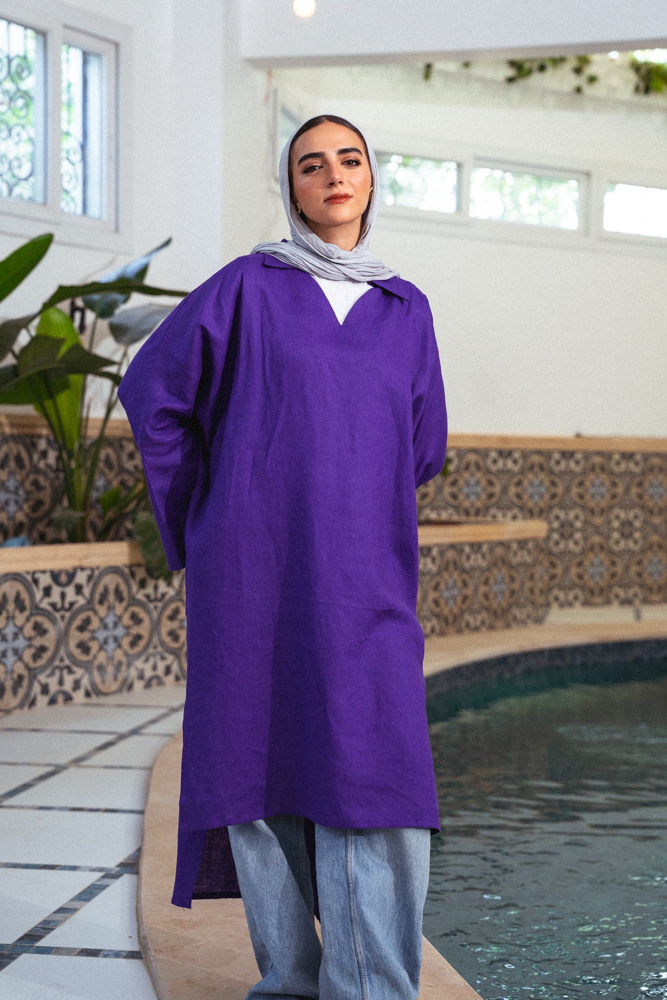 Purefold Long Top - Violet