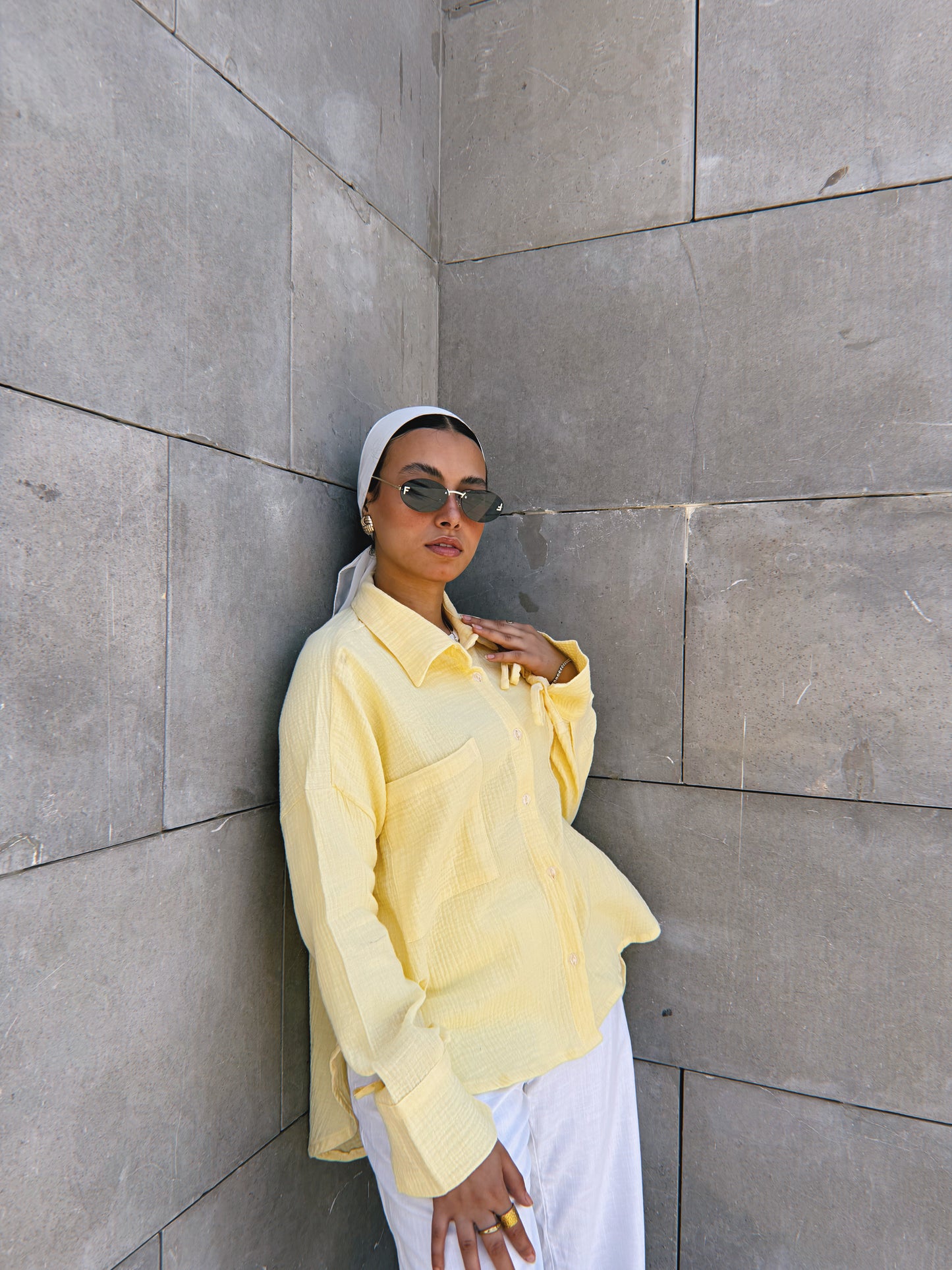 Blooming Shirt - Powder Yellow