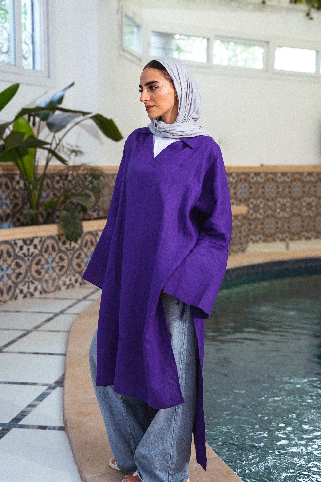 Purefold Long Top - Violet