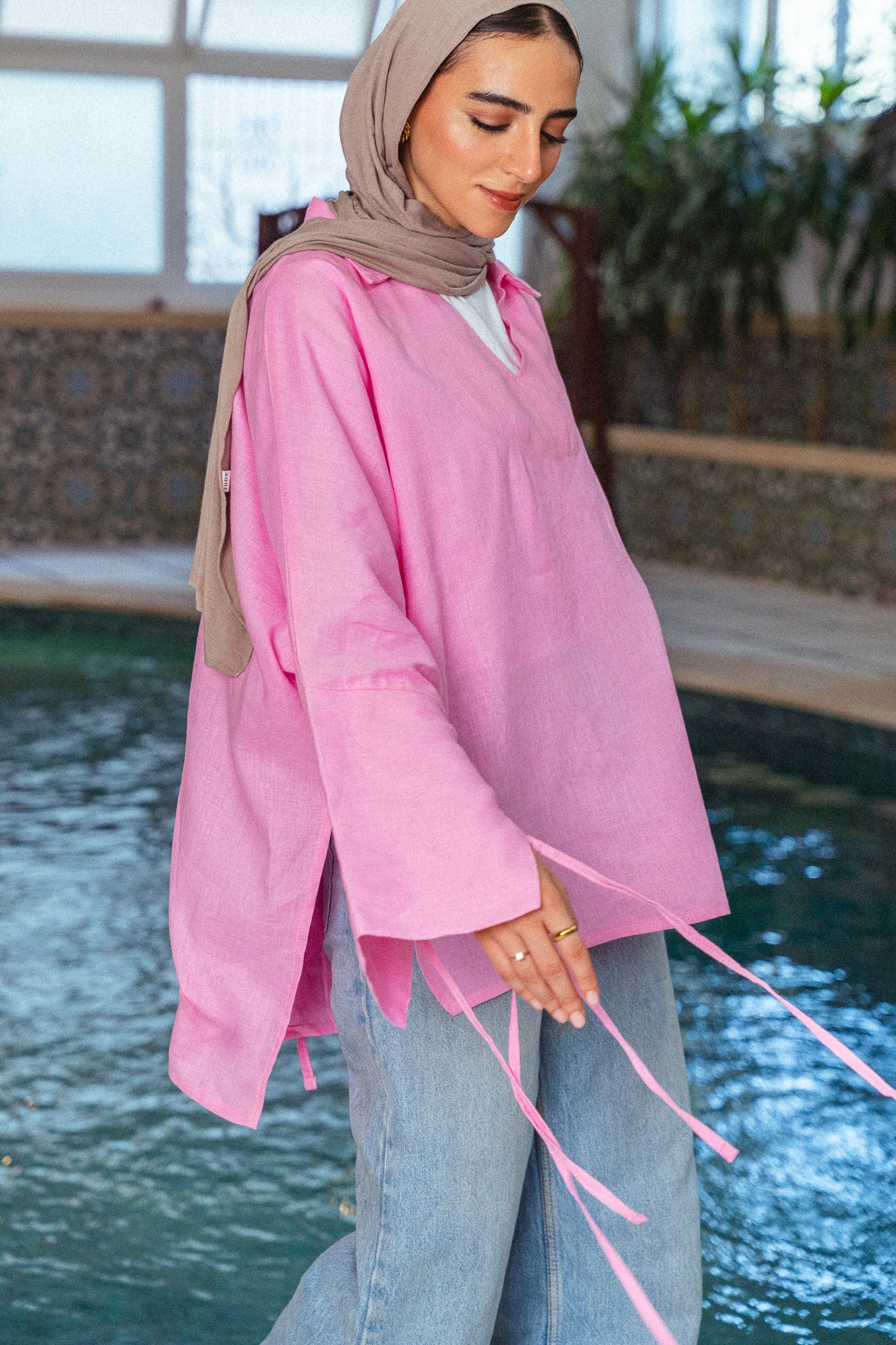 Linen Soul Top - Pink