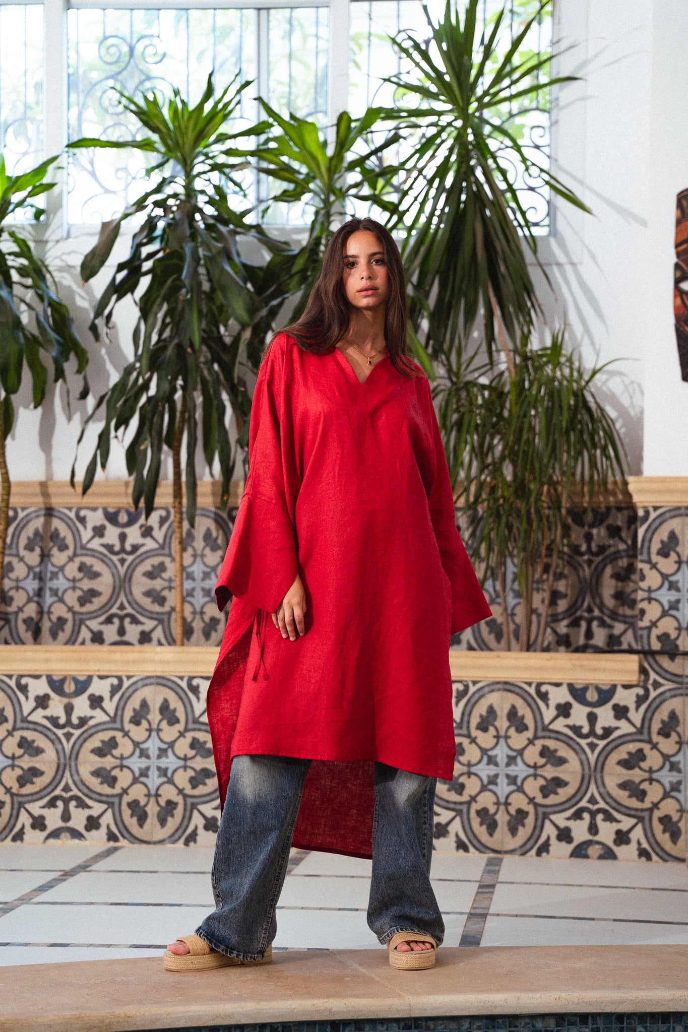 Purefold Long Top - Red