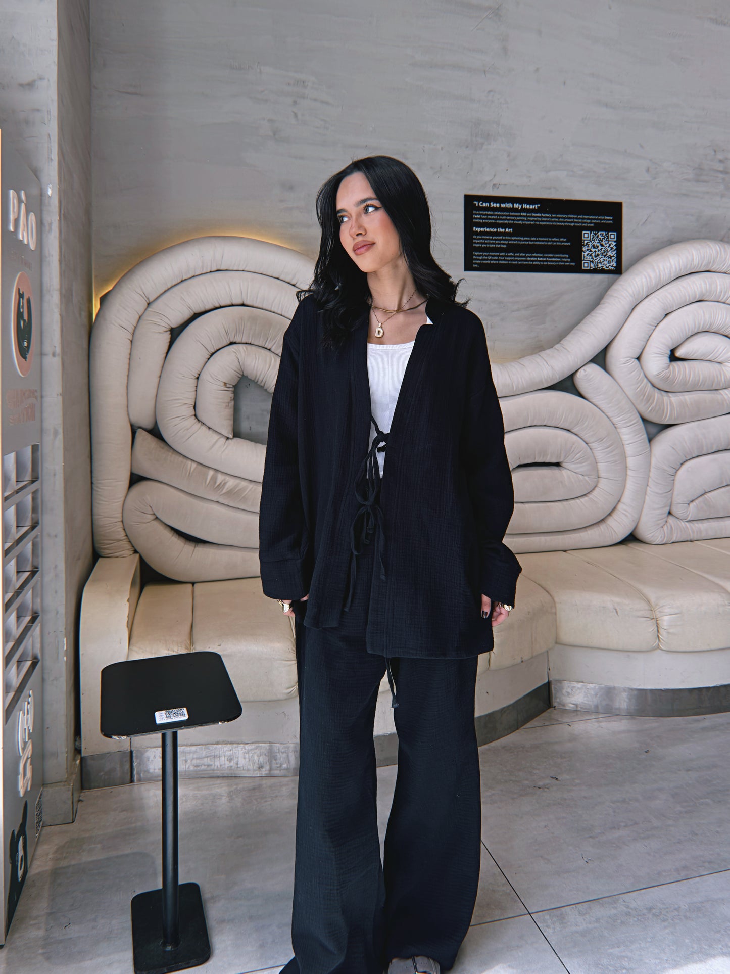 Double Stripe Set - Black