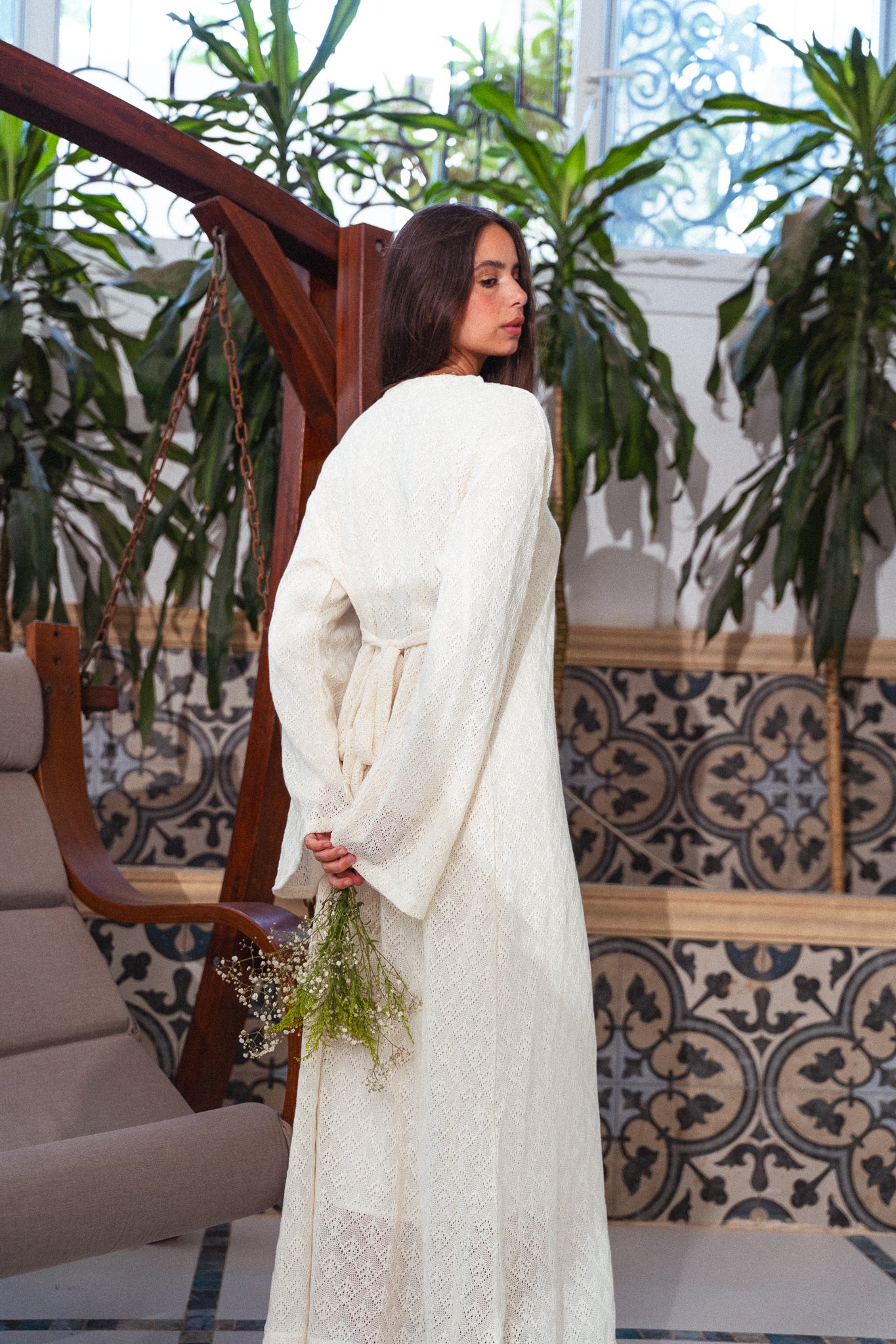 Remal Knit Dress - White