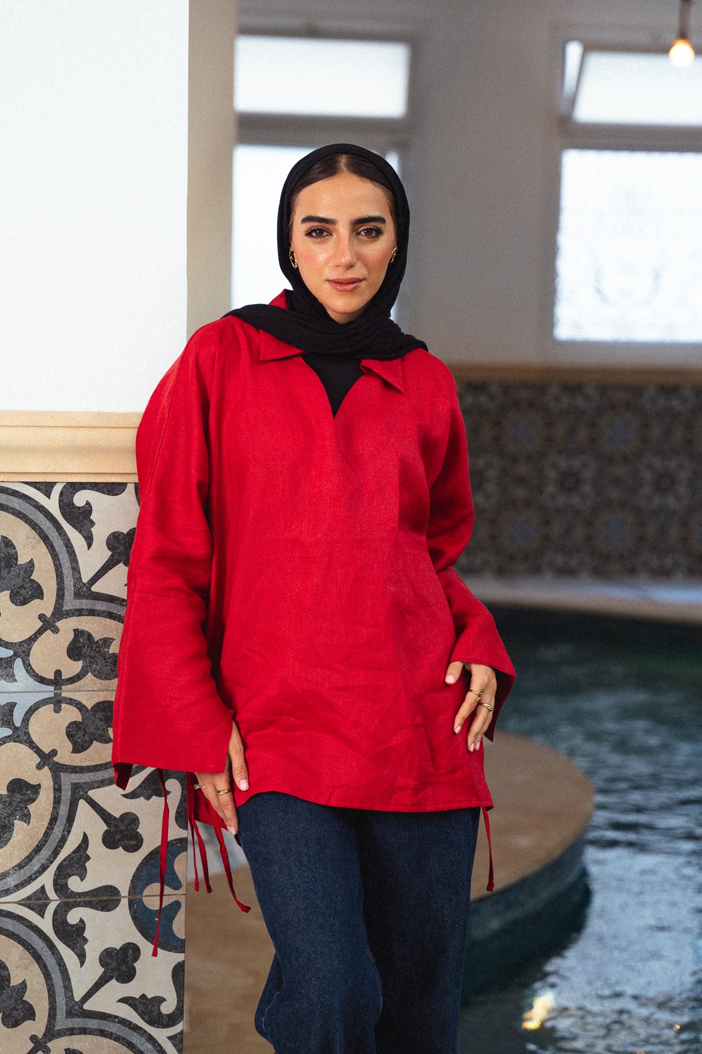 Linen Soul Top - Red