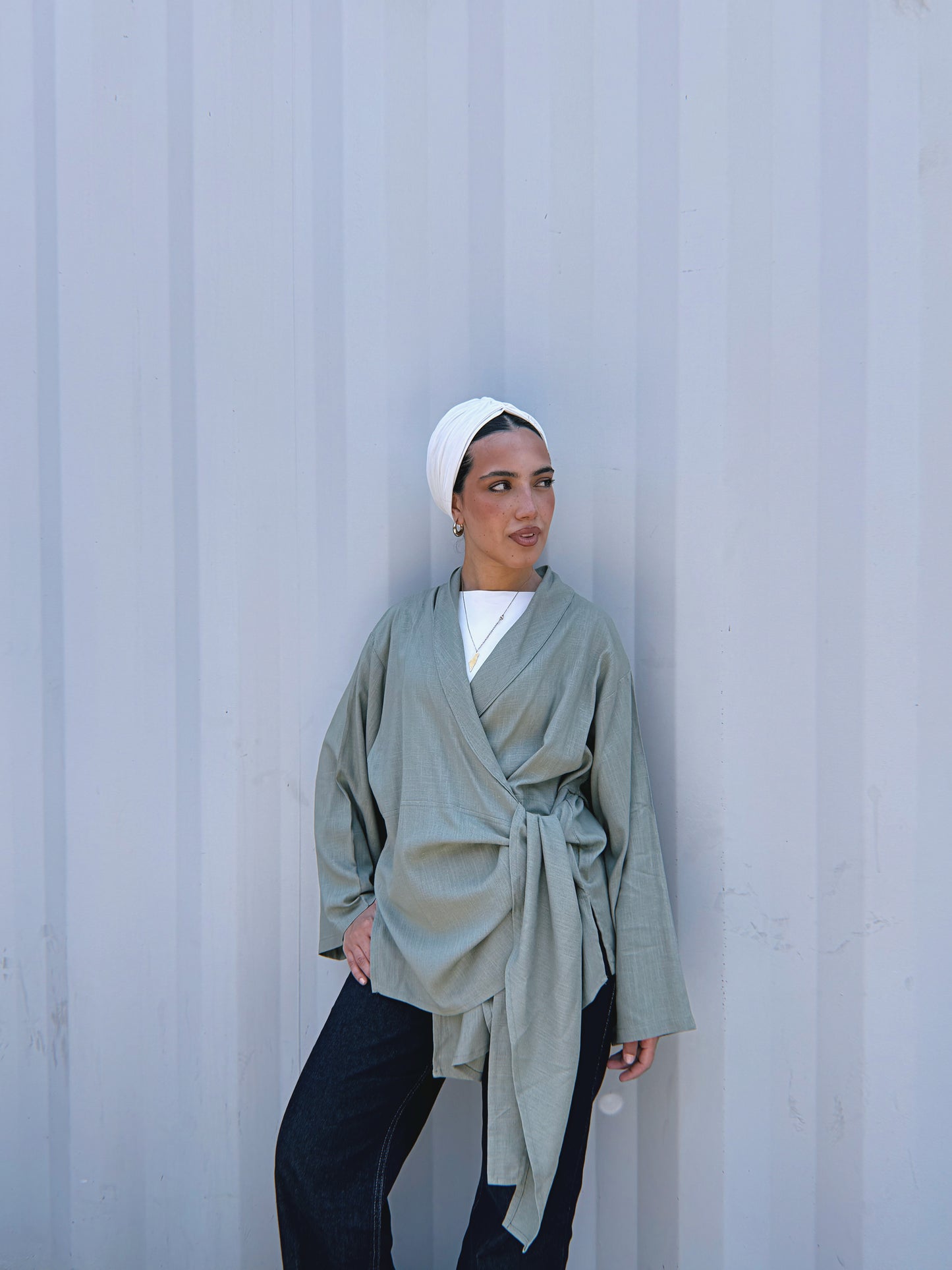 Softly Wrap Kimono - Olive