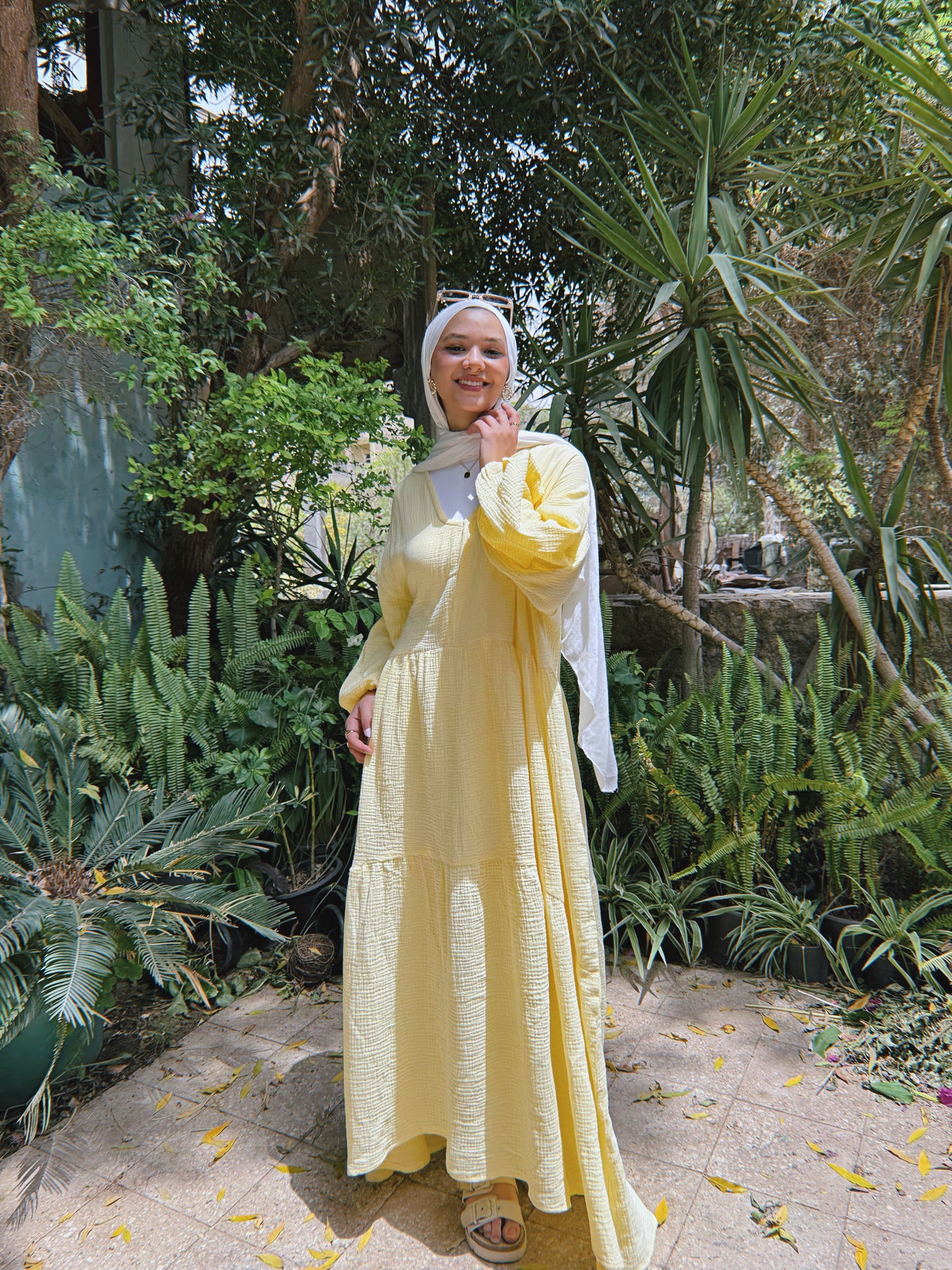 Blossom Beach Dress - Powder Yellow