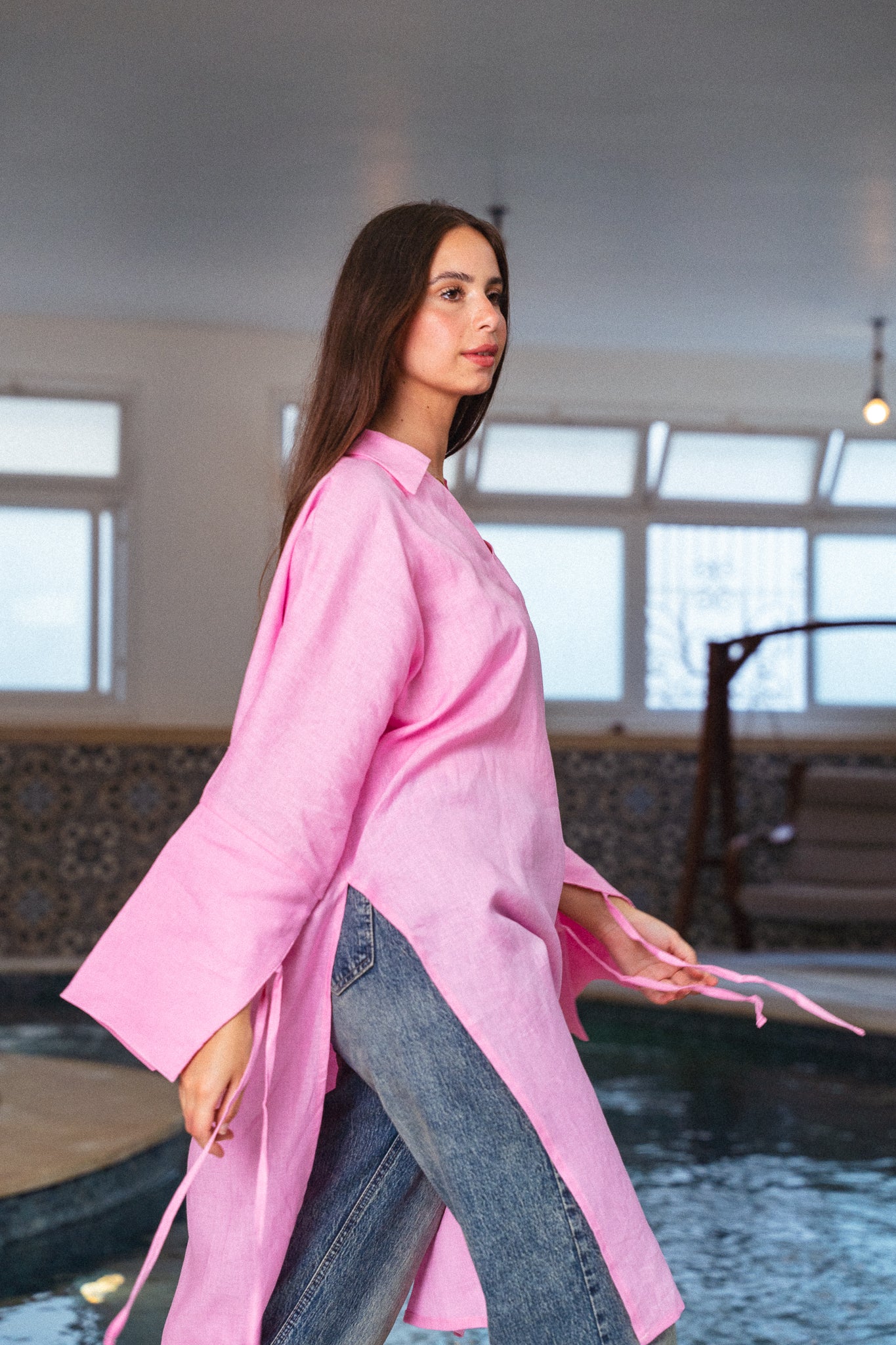 Purefold Long Top - Pink