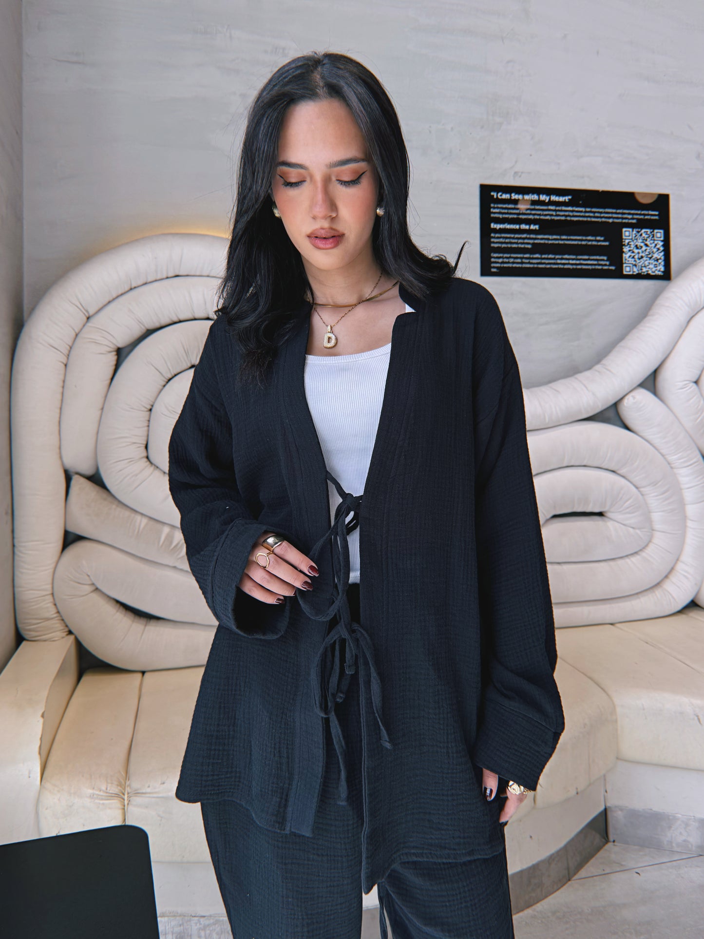 Double Stripe Set - Black
