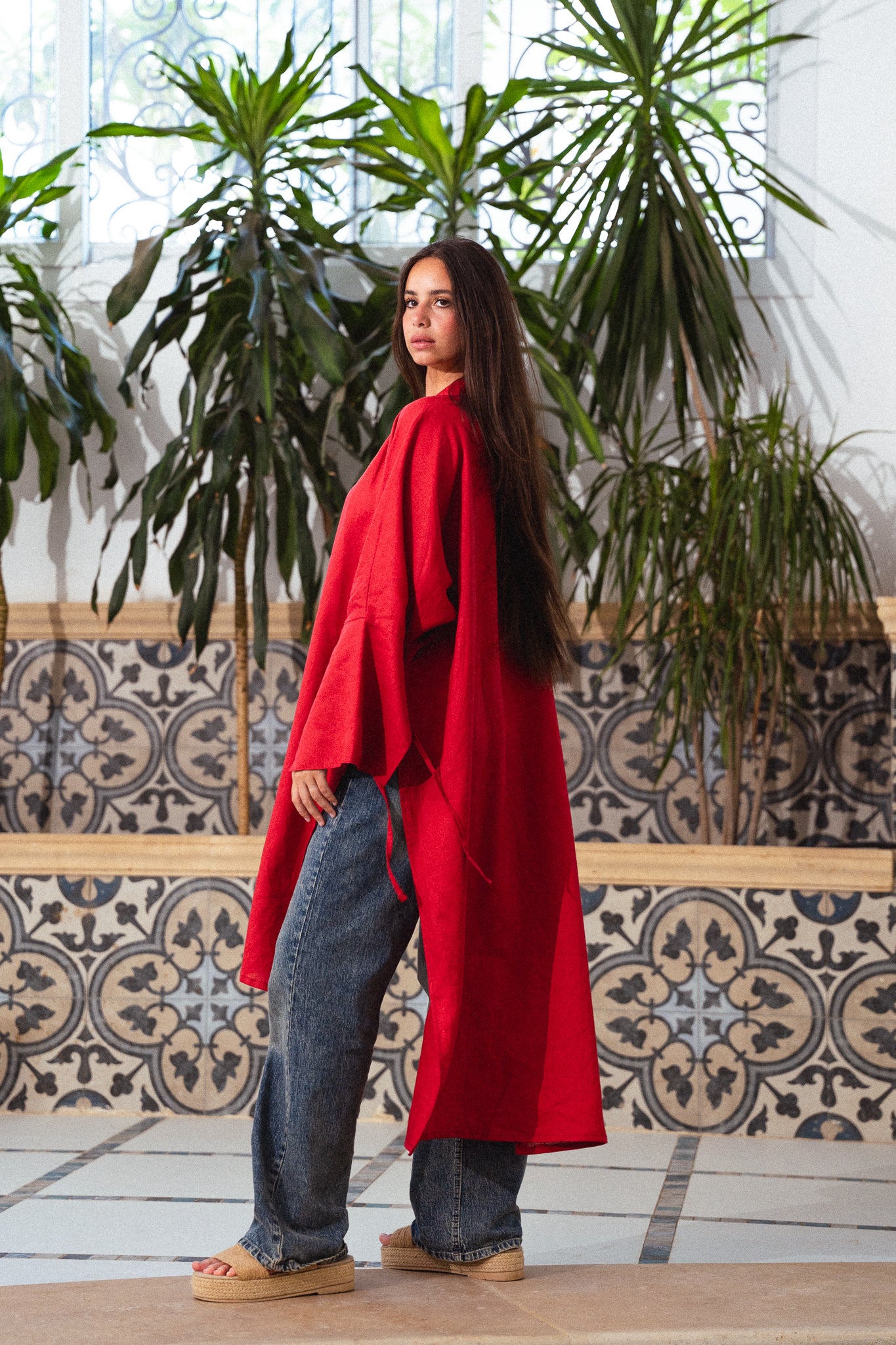 Purefold Long Top - Red