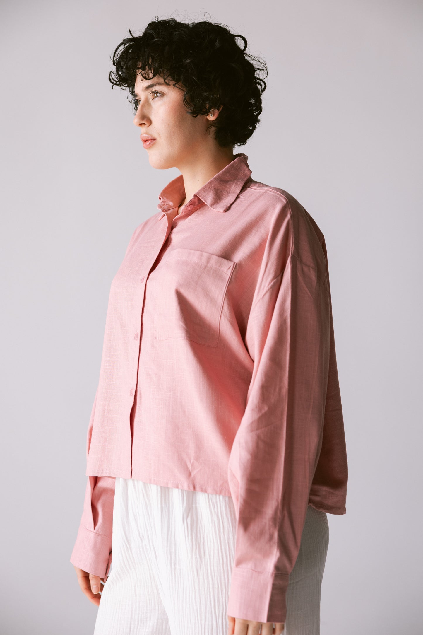 Cropped Shirt - Cashmere