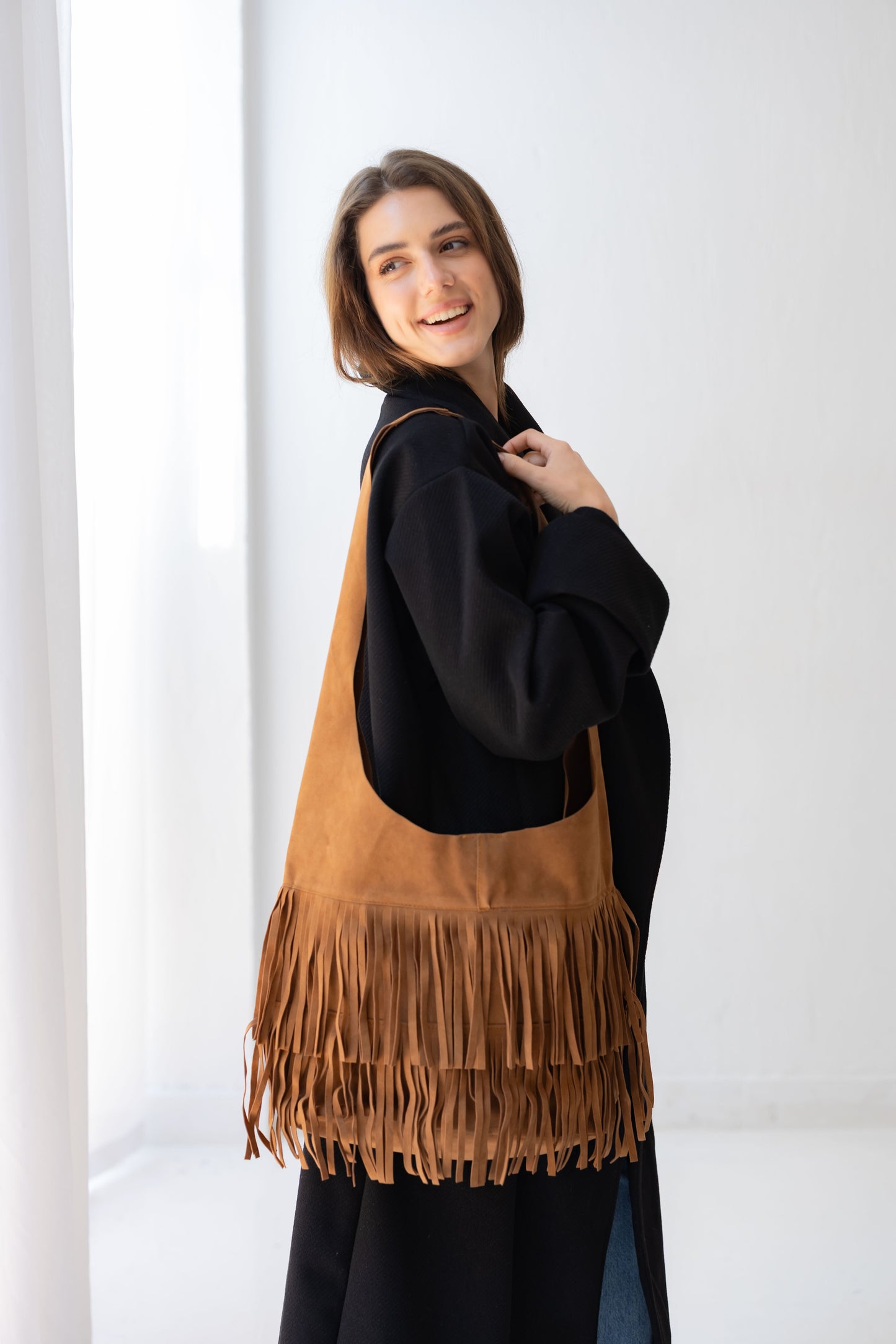 The Boho Fringe Bag - Desert Camel