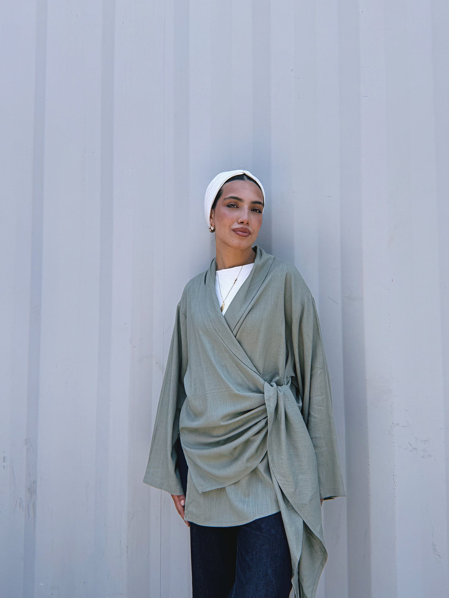 Softly Wrap Kimono - Olive