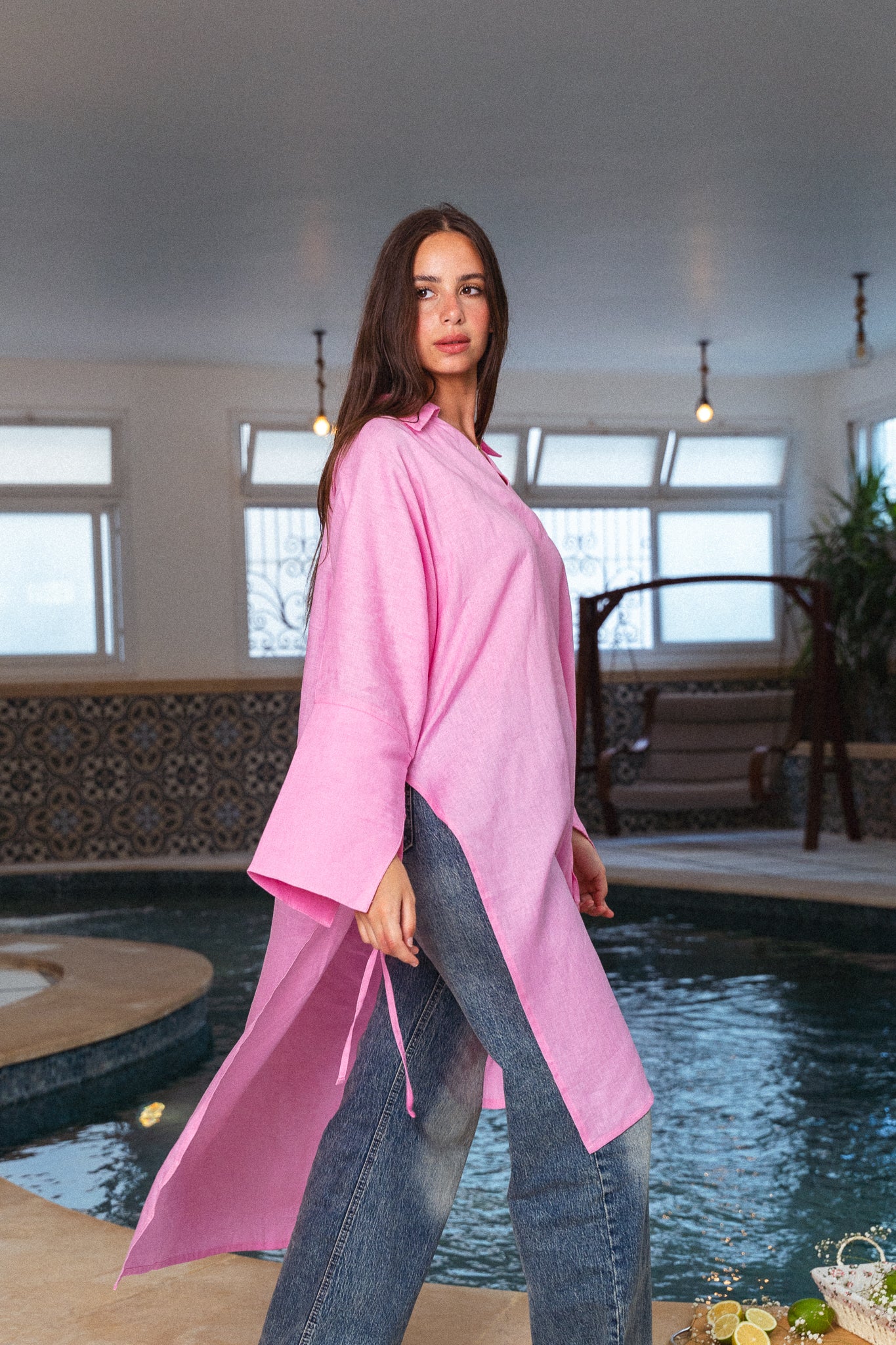 Purefold Long Top - Pink