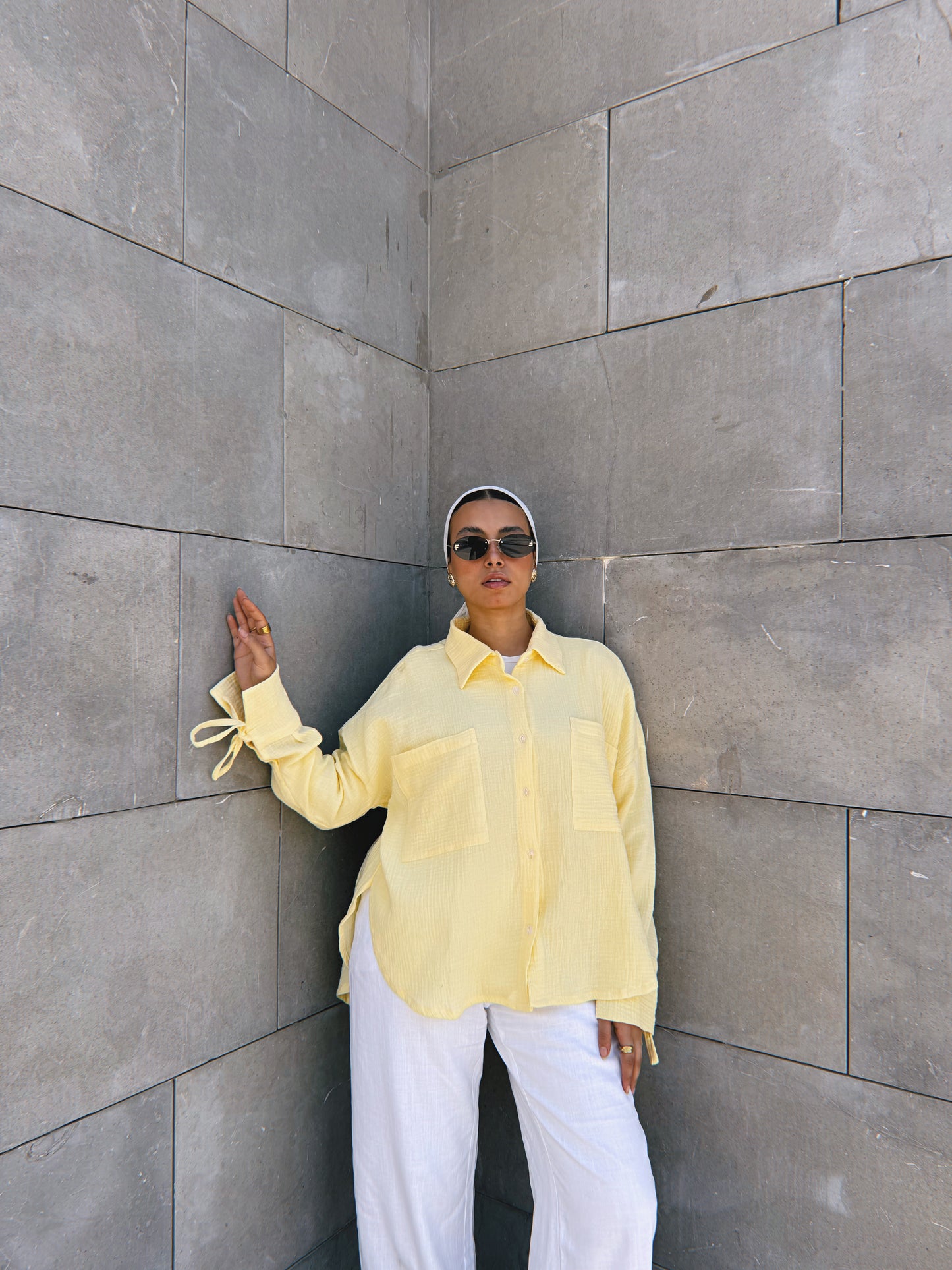 Blooming Shirt - Powder Yellow