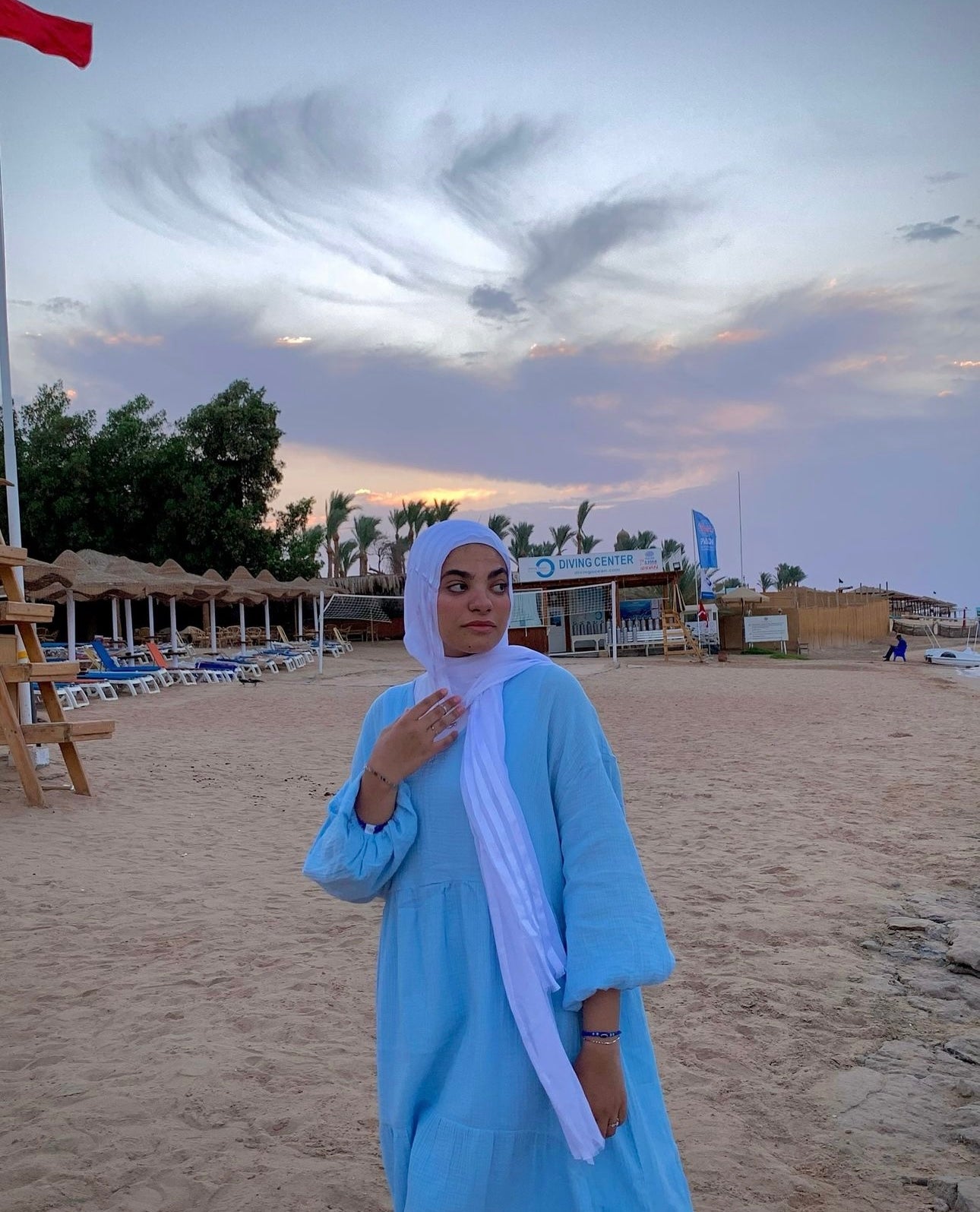 Blossom Beach Dress - Babyblue