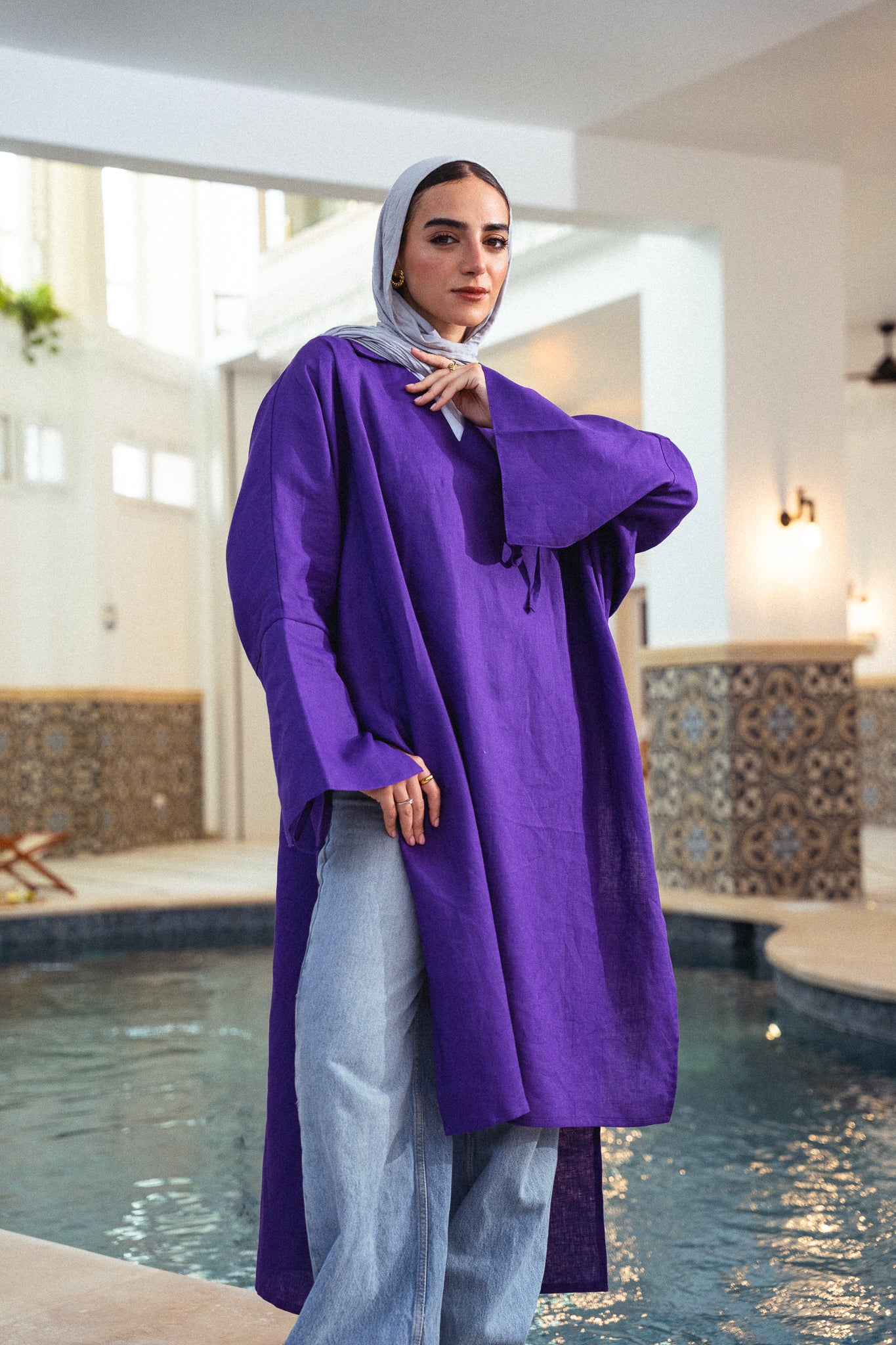 Purefold Long Top - Violet
