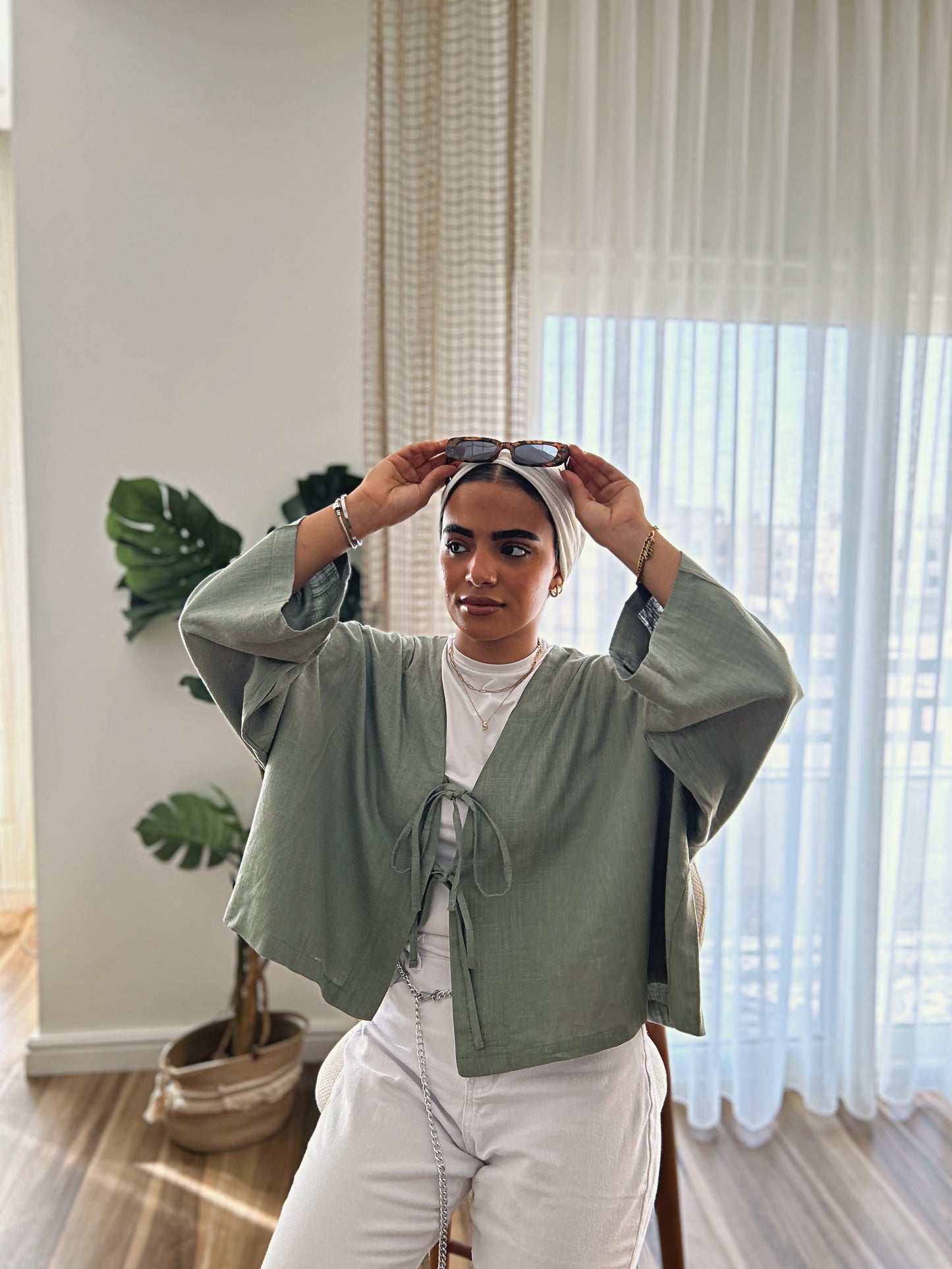 Tied-up Shirt - Olive