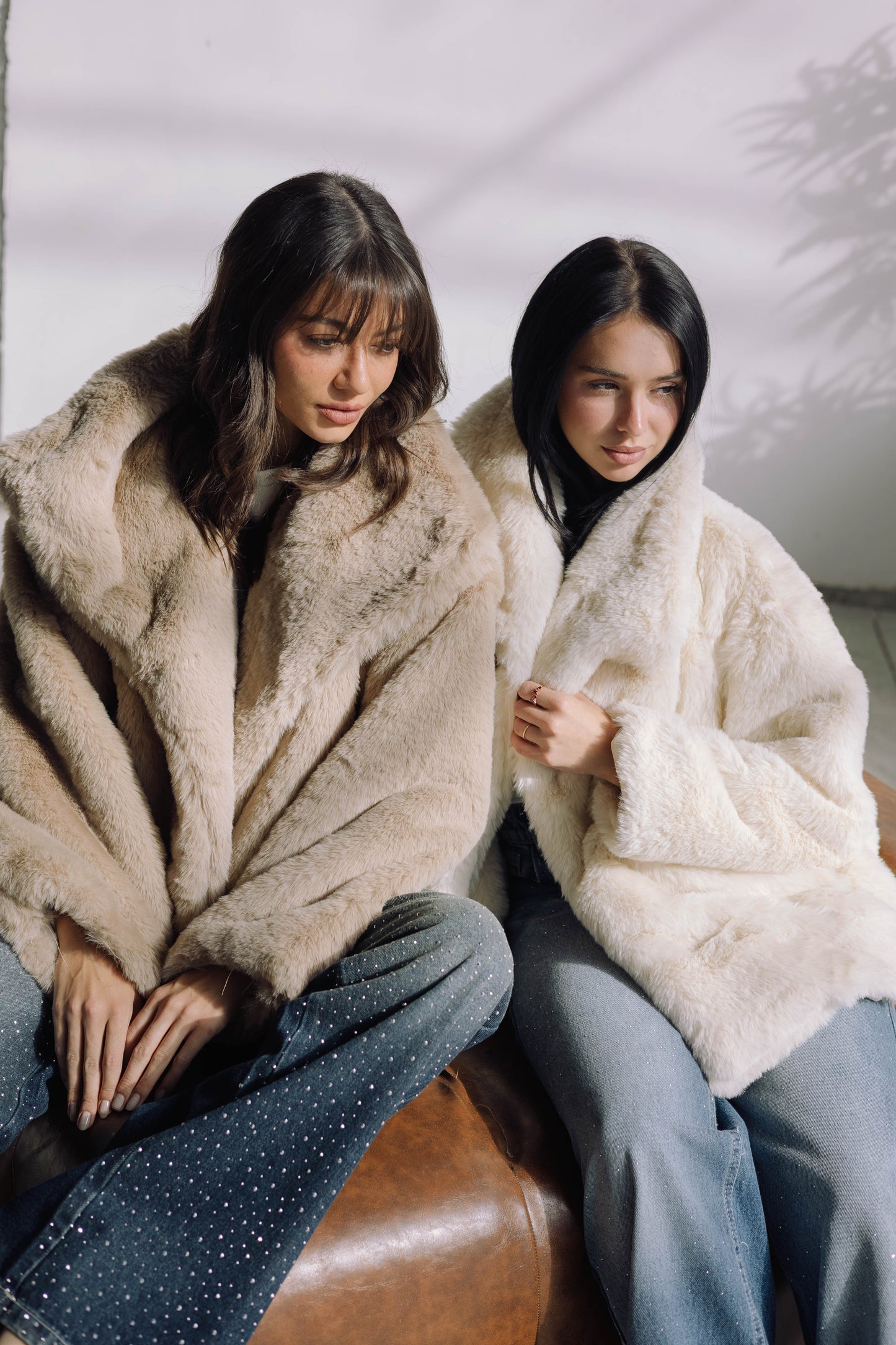 Scandi Fur Jacket - Ivory