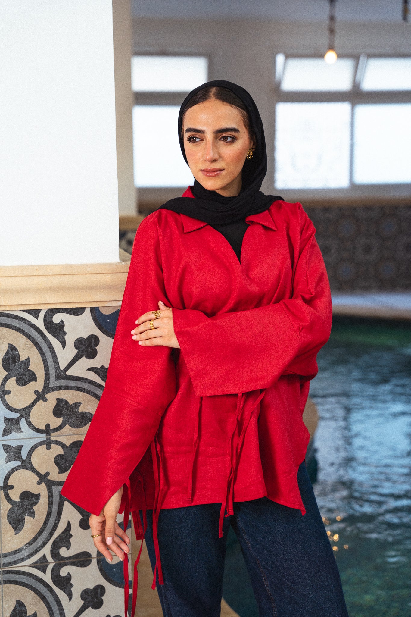 Linen Soul Top - Red