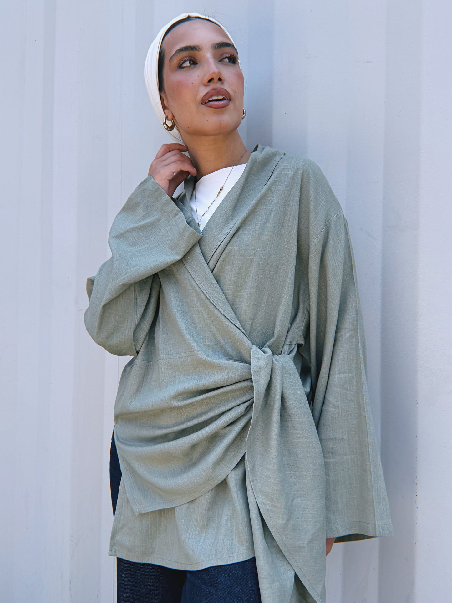 Softly Wrap Kimono - Olive