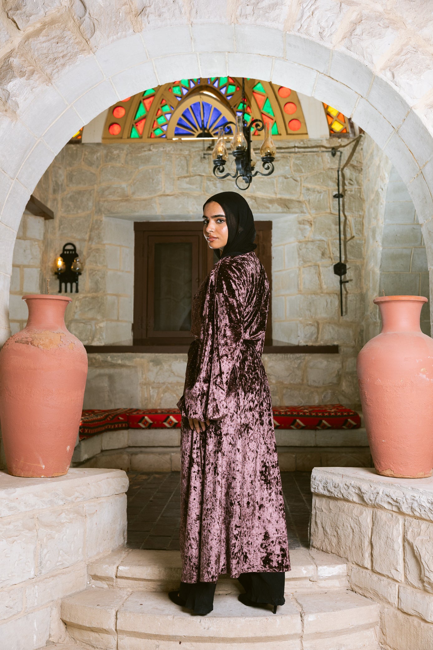 Moonfall Kimono - Deep Plum