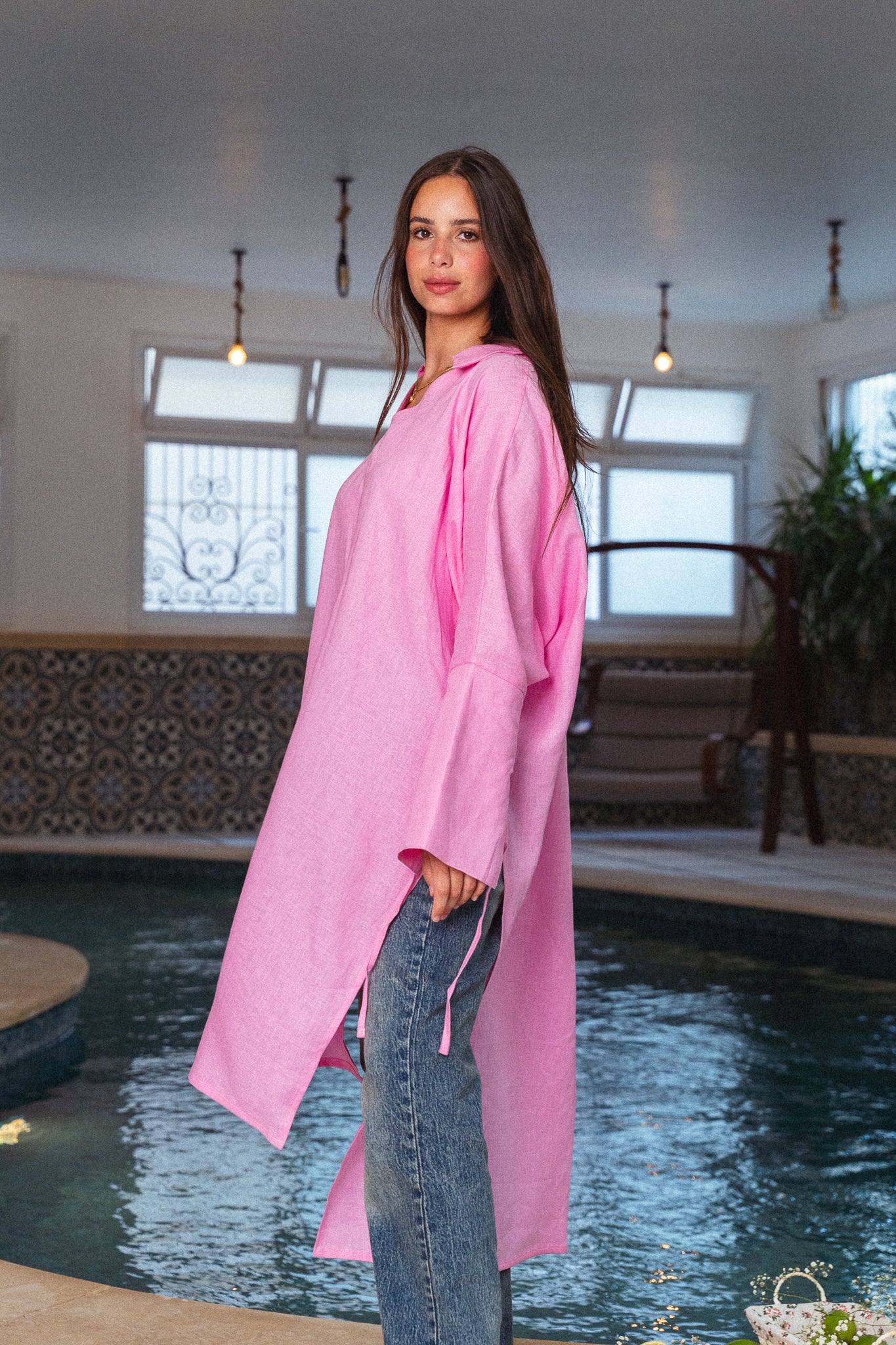 Purefold Long Top - Pink