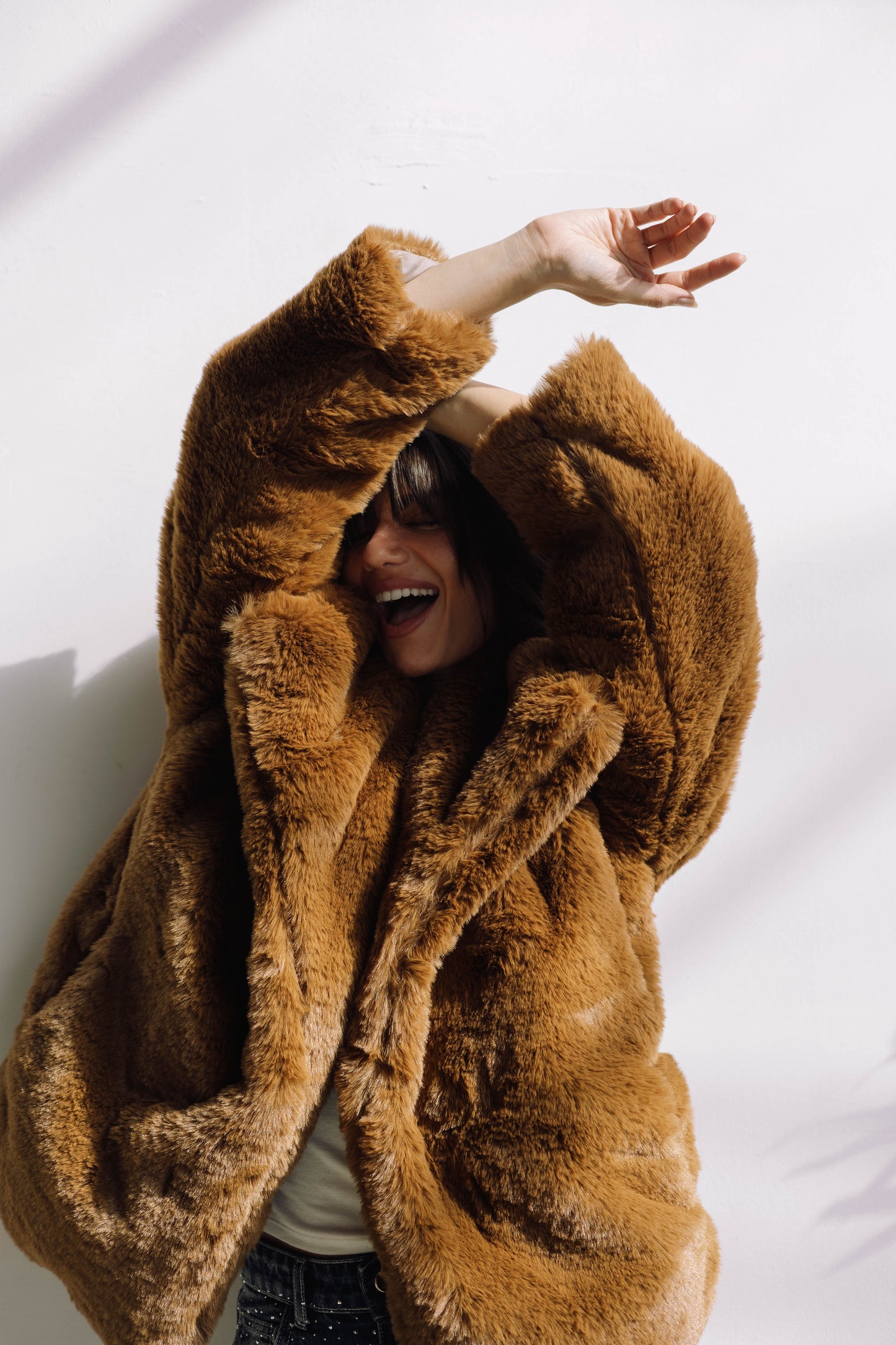 Scandi Fur Jacket - Cinnamon
