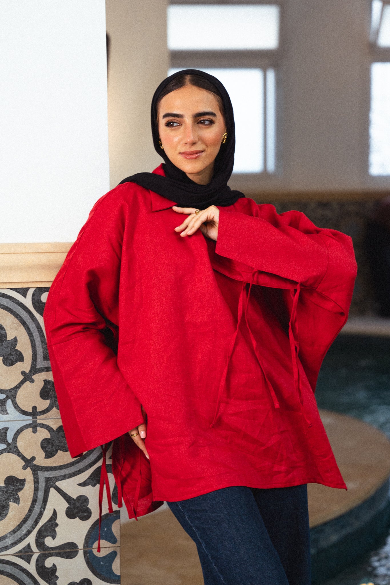 Linen Soul Top - Red