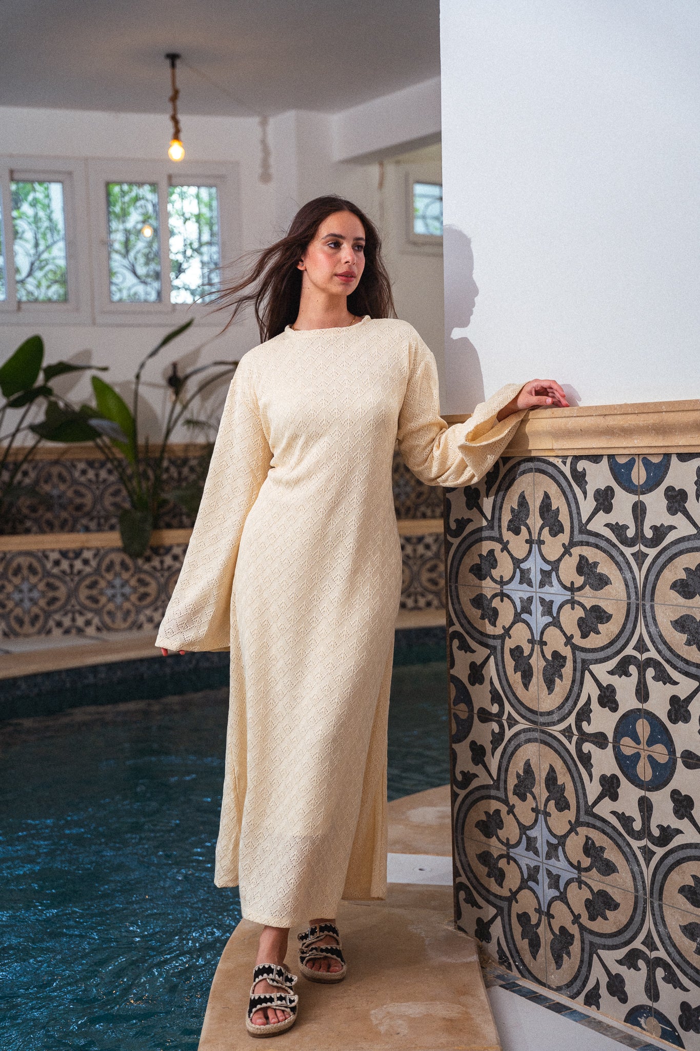 Remal Knit Dress - Beige