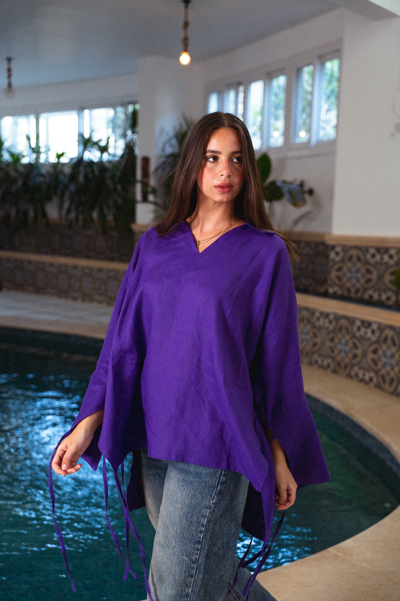 Linen Soul Top - Violet