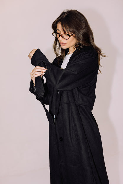 City Girl Trench Coat - Black