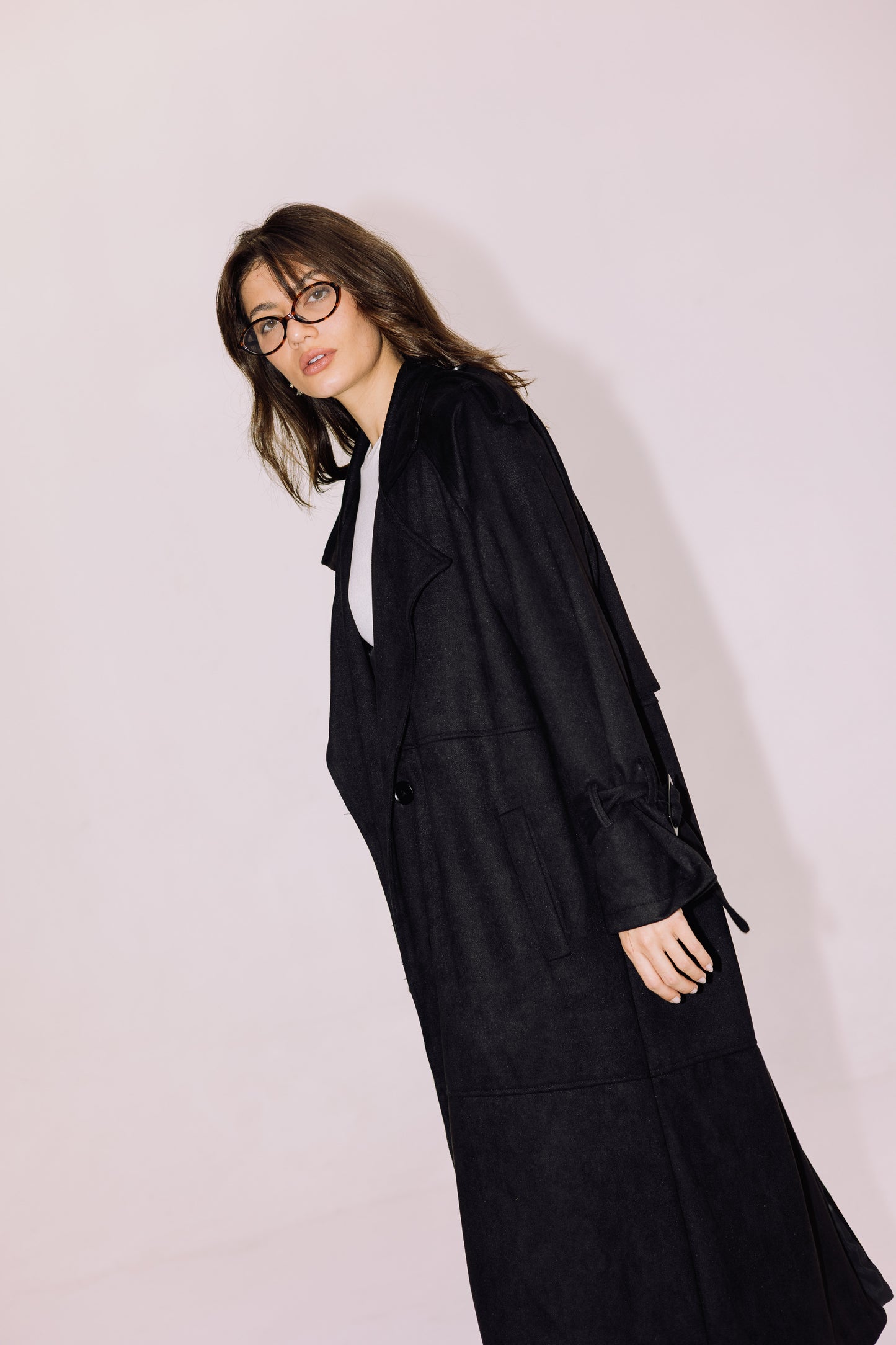 City Girl Trench Coat - Black
