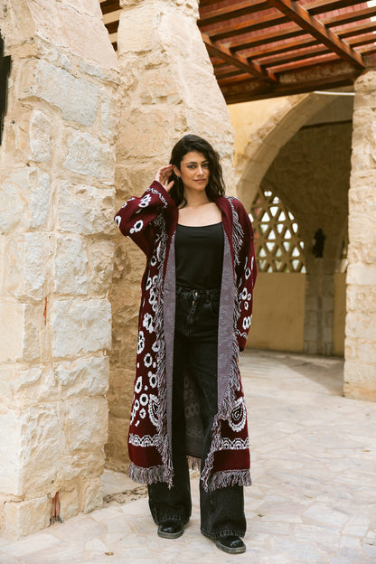 Rihla Cardigan - Burgundy