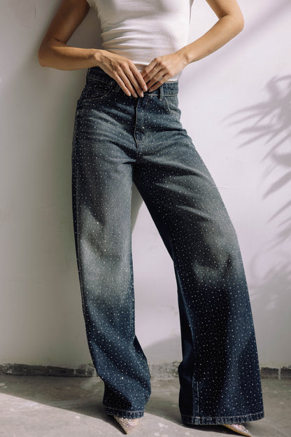 Midnight Spark Jeans - Smoky Blue