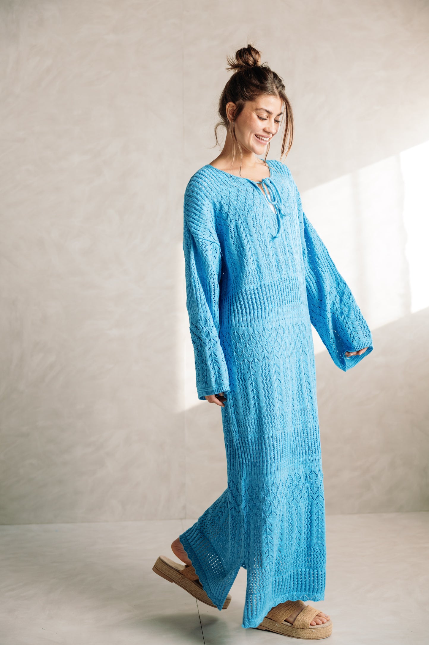 That Girl Knit Dress - Sky Blue